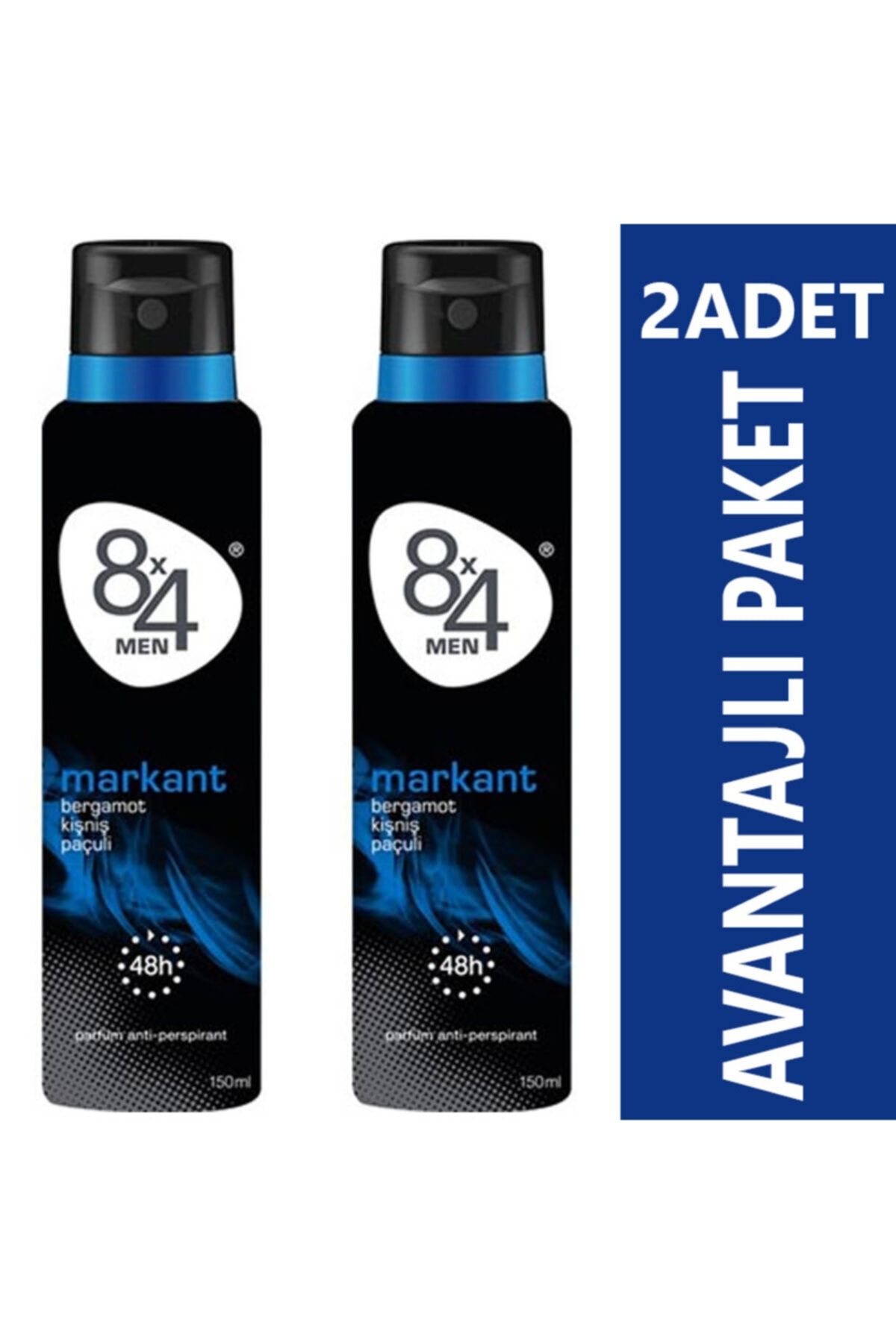 8x4 Markant Sprey 150ml Erkek Deodorant - Avantajlı Paket 2 Adet