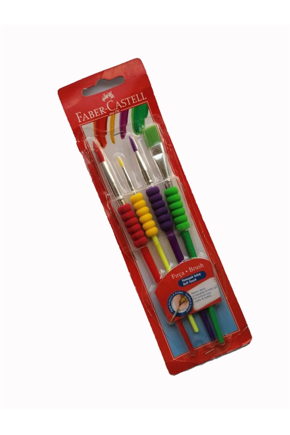 Faber Castell Soft Touch Renkli Fırça Seti 4`lü