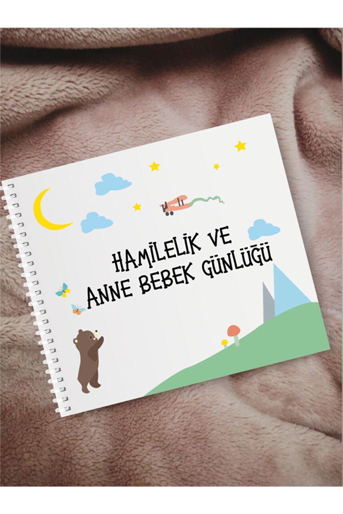 AKILLICA Hamilelik Ve Anne Bebek Günlüğü Bebek Anı Defteri 23 Cm X 20.5