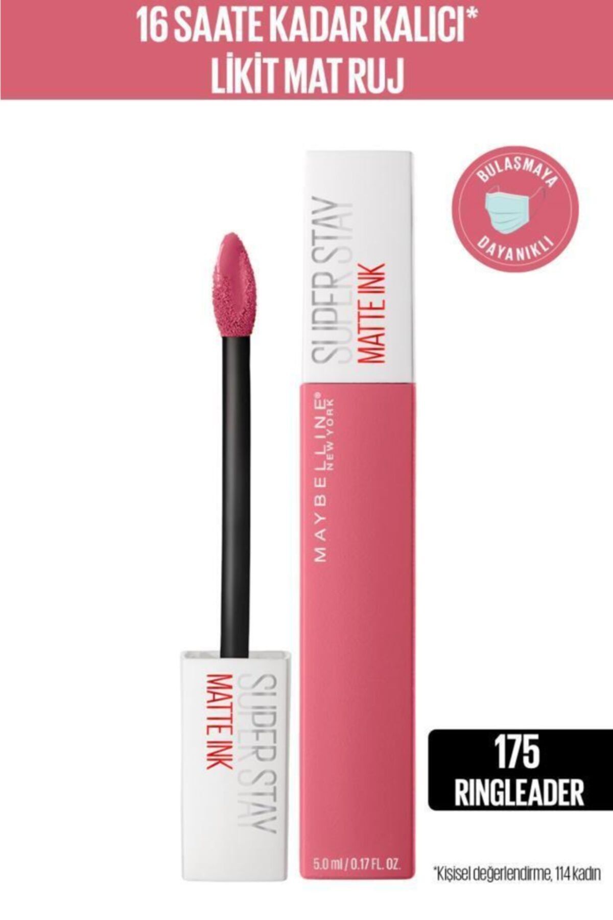 Super Stay Matte Ink Likit Mat Ruj - 175 Ringleader - Pembe_0