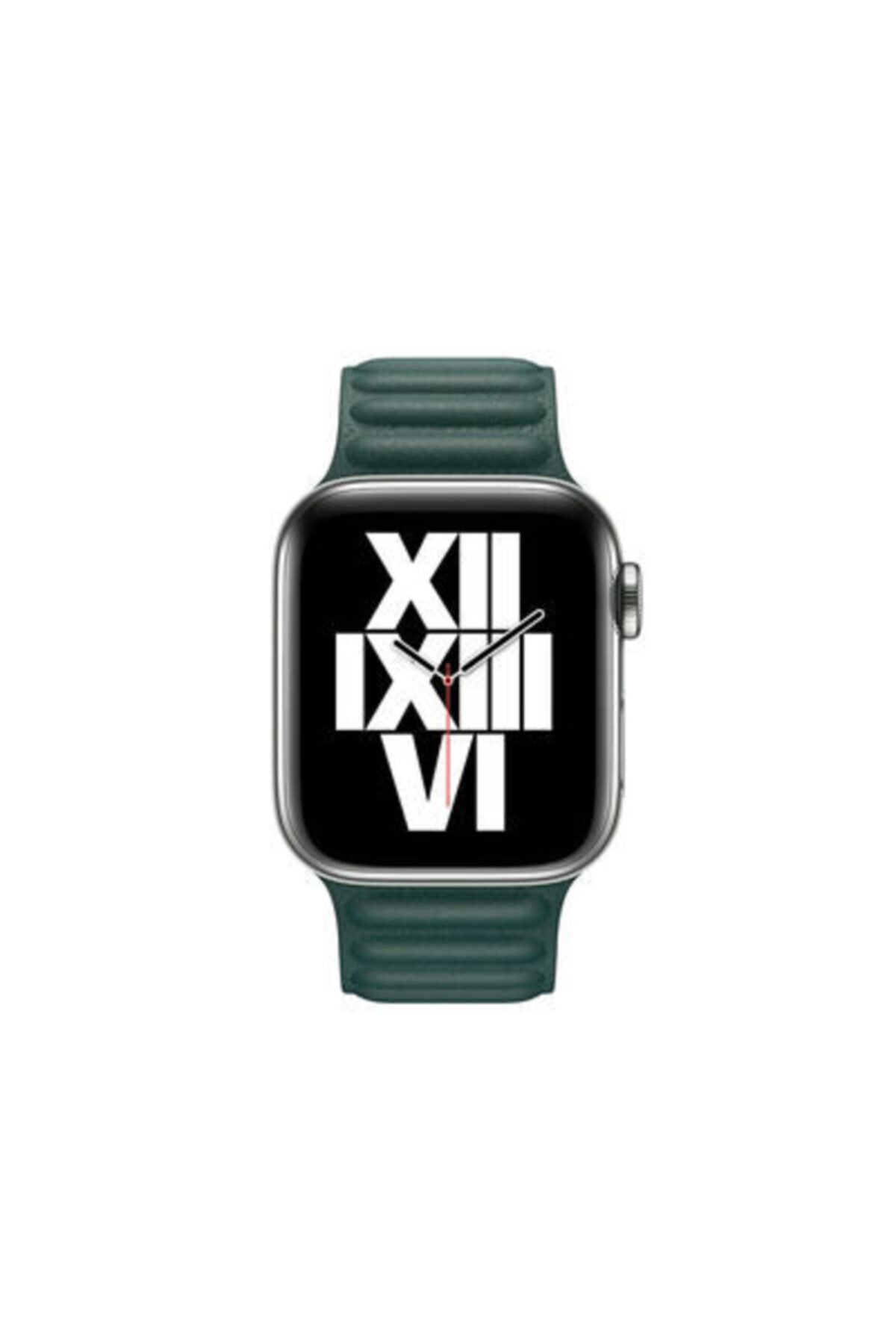 Zore Yeşil Apple Watch Uyumlu Deri Kordon 42mm Krd-34