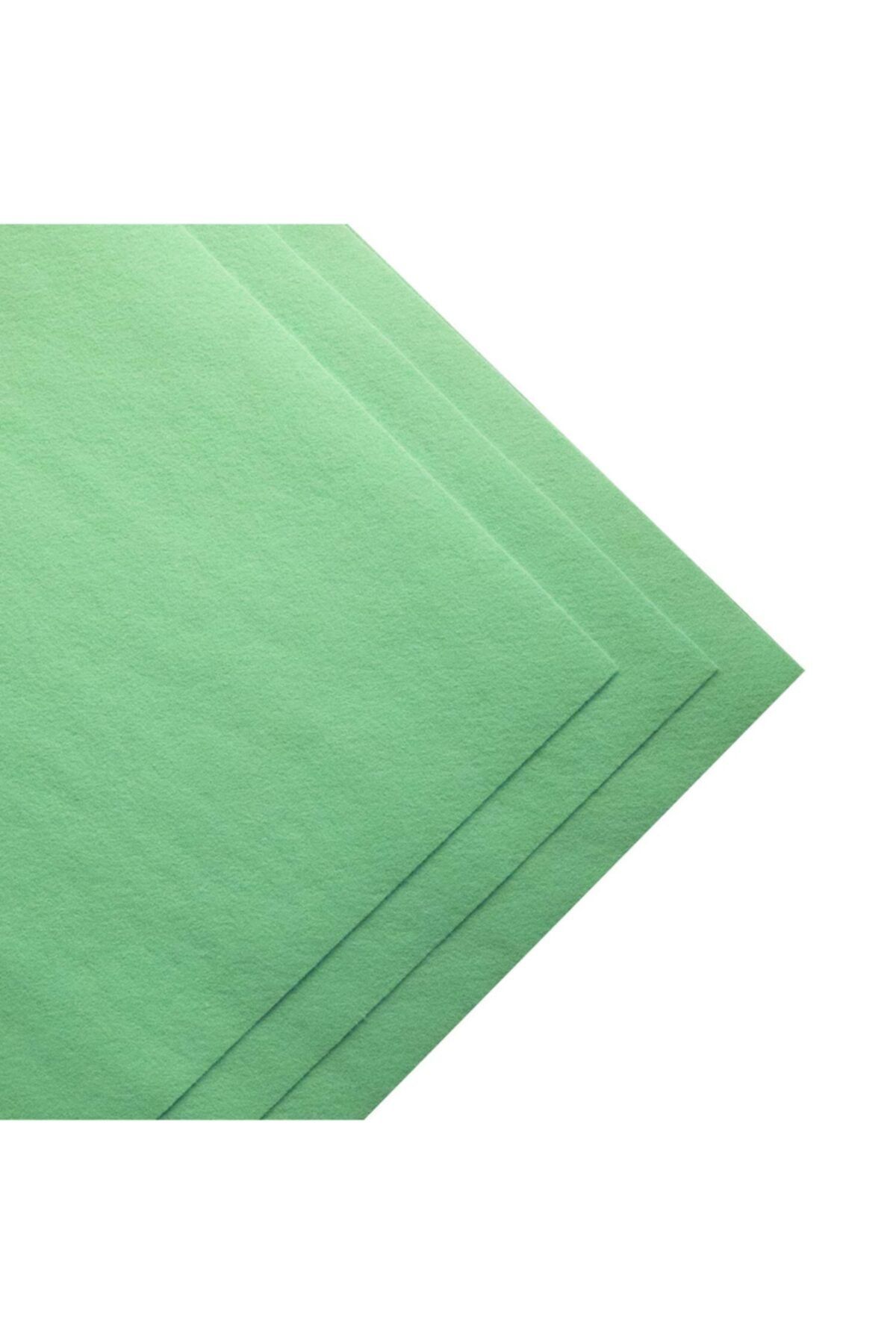 toptankece Mint Yeşili Ince Keçe 1 mm Kalınlığında 25 x 25 cm Ölçülerinde, Hobi Keçe