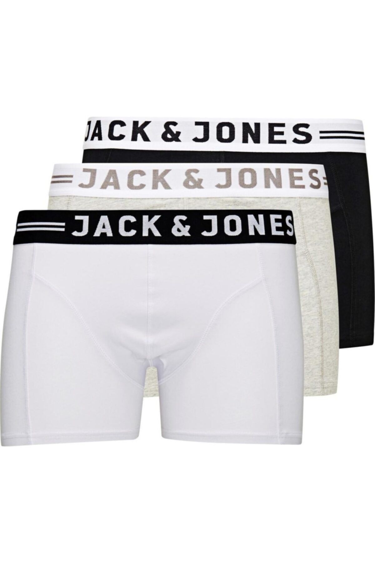 Jack & Jones Erkek Beyaz Sense 3 lü Boxer 12081832