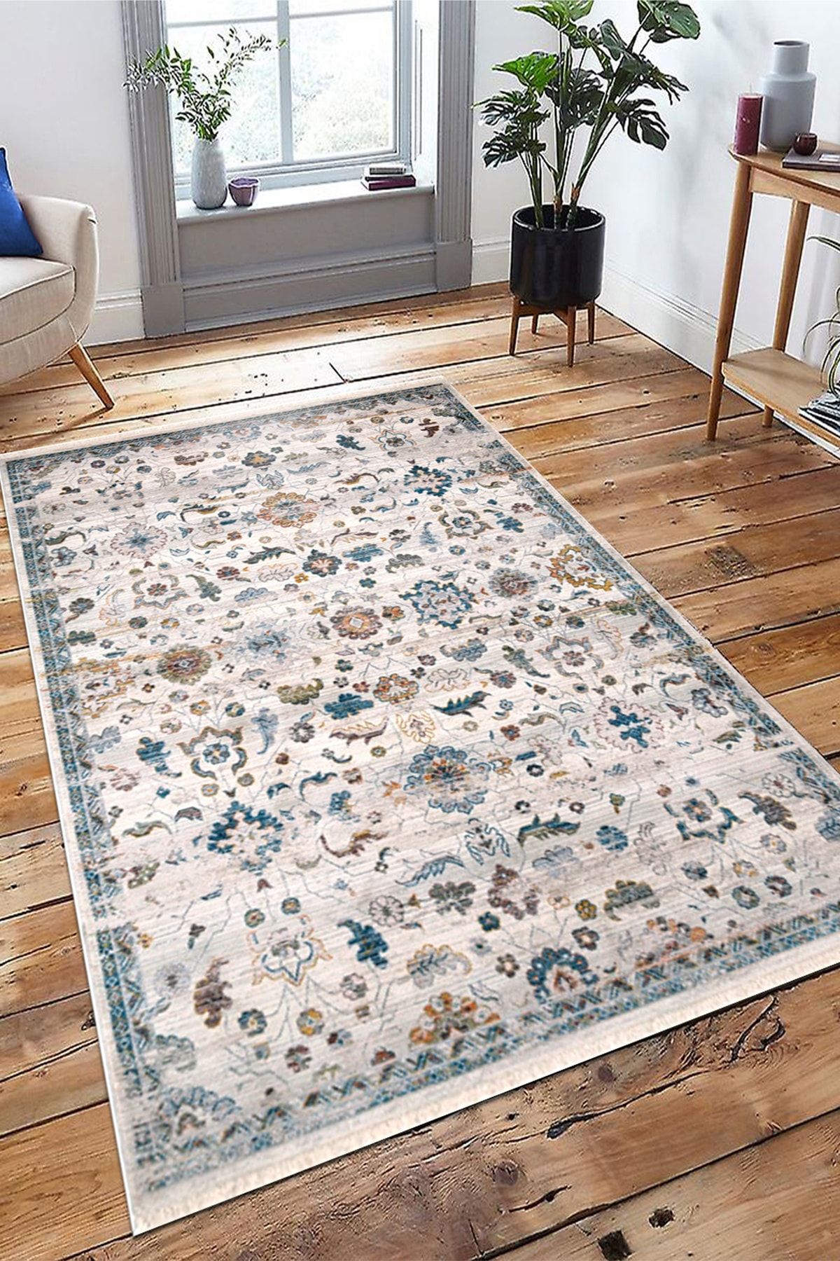 Almoss halı Almoss 7/24 4187a Krem 200x290 Cm Saçaklı Modern Halı