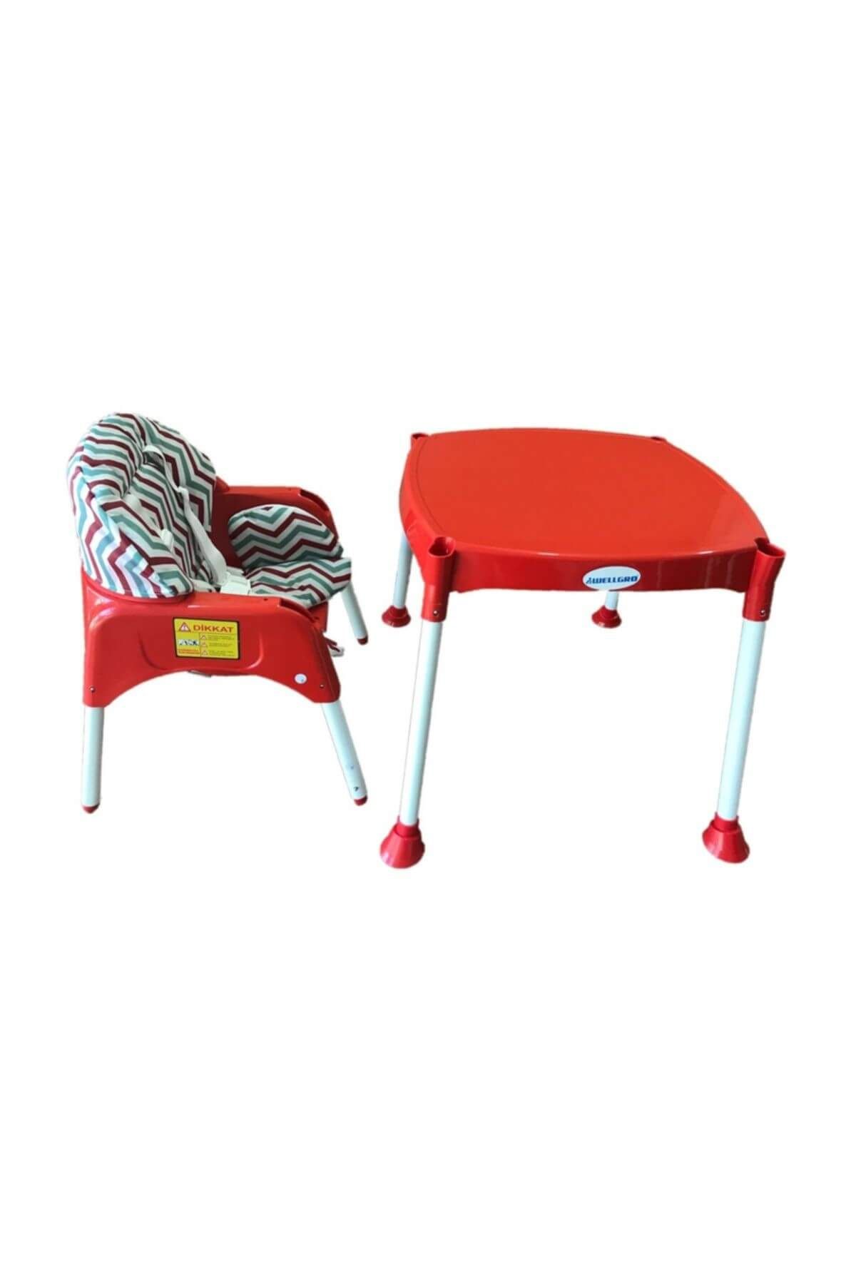 Wellgro Ergocha Çalışma Masalı Pedli Mama Sandalyesi Kırmızı /