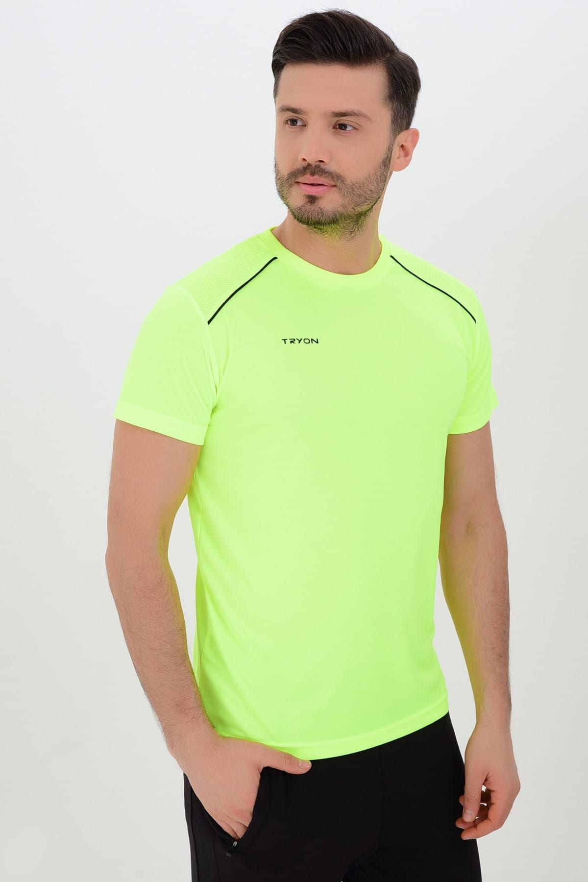 TRYON Erkek Polyester  Bisiklet Yaka T-Shirt Heat - 11.10.011.004.106.061