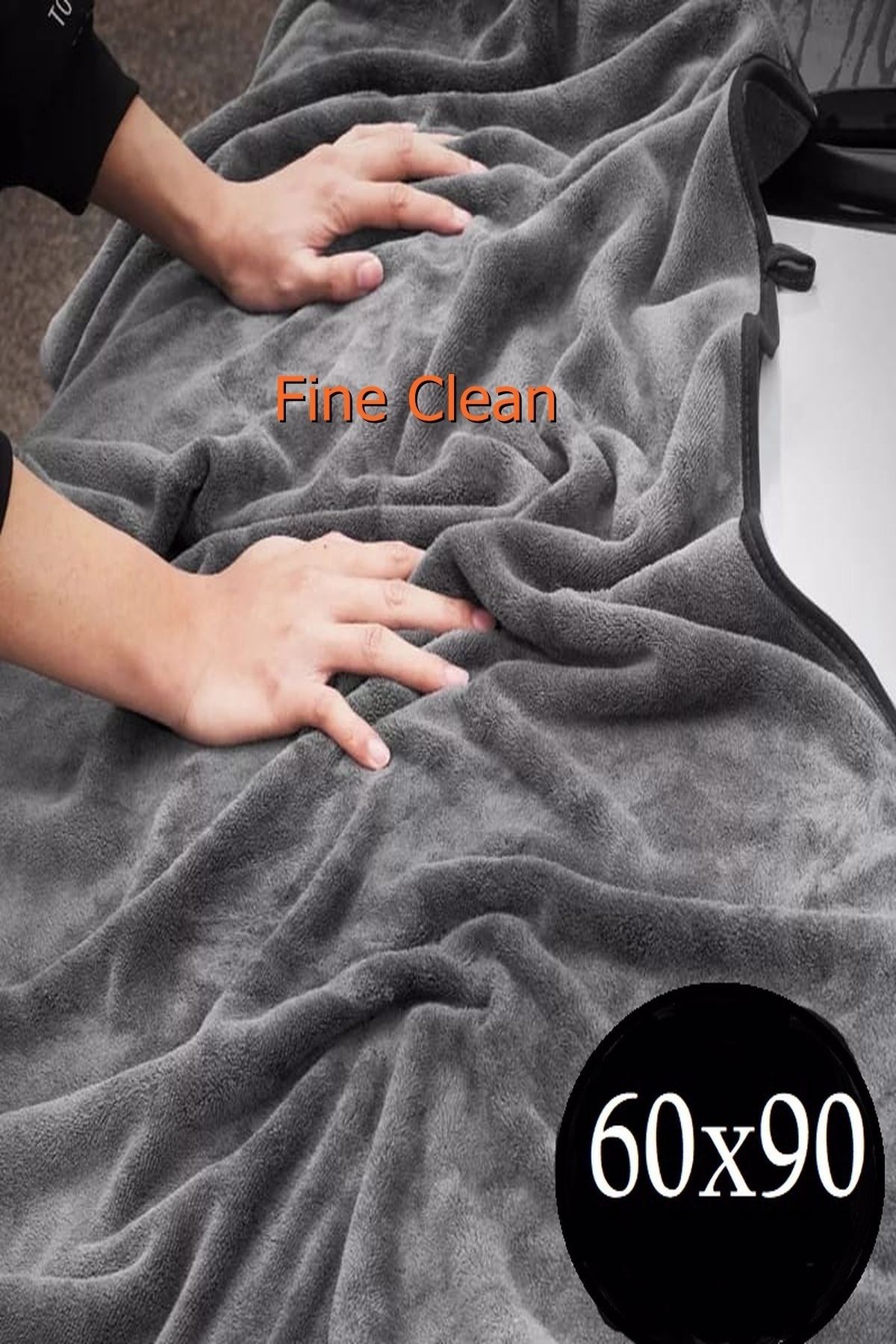 Fine Clean ( 90x60 Cm ) Maxi Boy Mikrofiber Oto Yıkama Ve Araba Kurulama Bezi Ekstra Su Emici