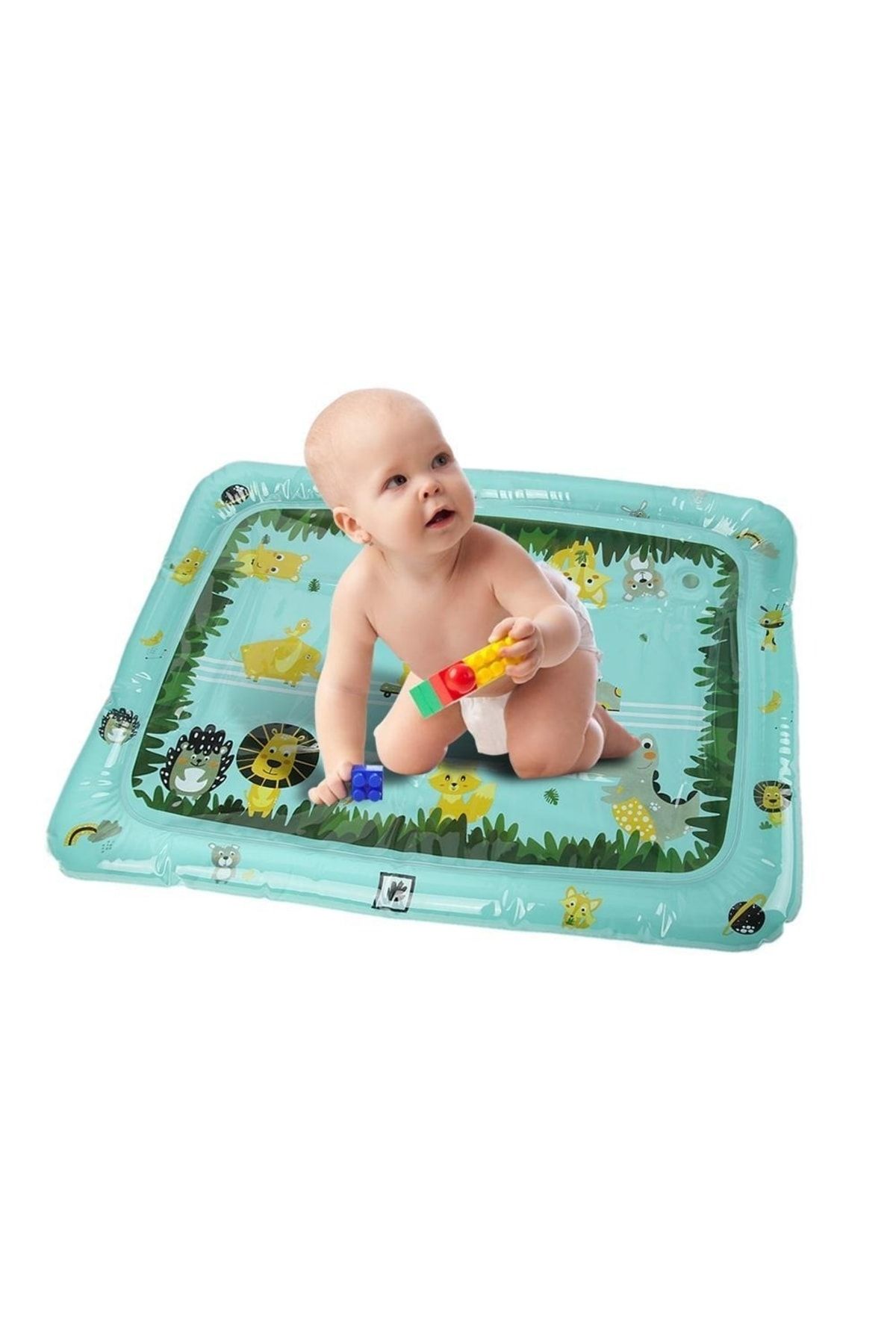 Schulzz Bebek Yer Su Matı Ve Eğlenceli Yeşil Oyun Matı 80*60