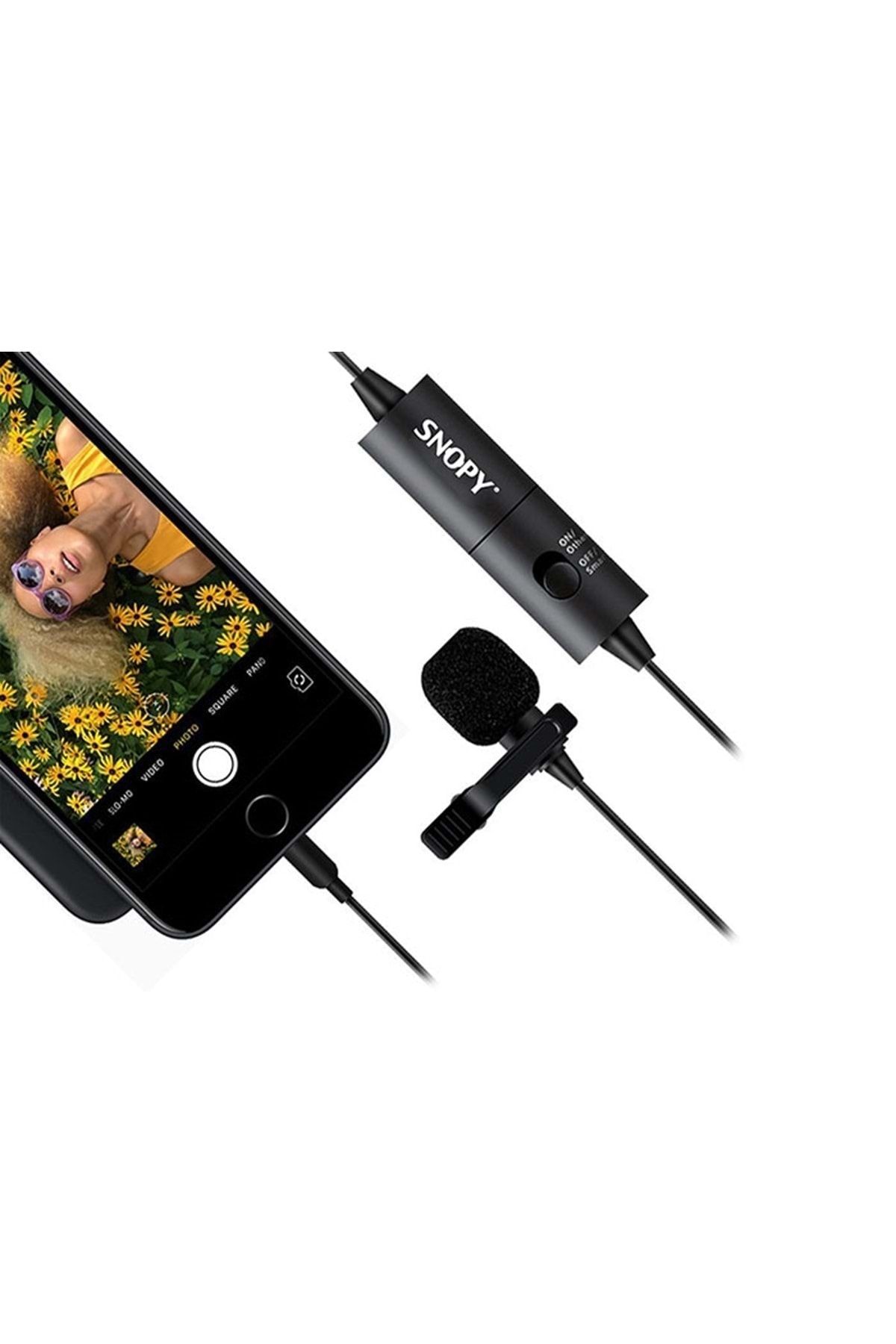 Snopy Sn-100m Siyah Akıllı Telefon Ve Youtuber Yaka Mikrofonu