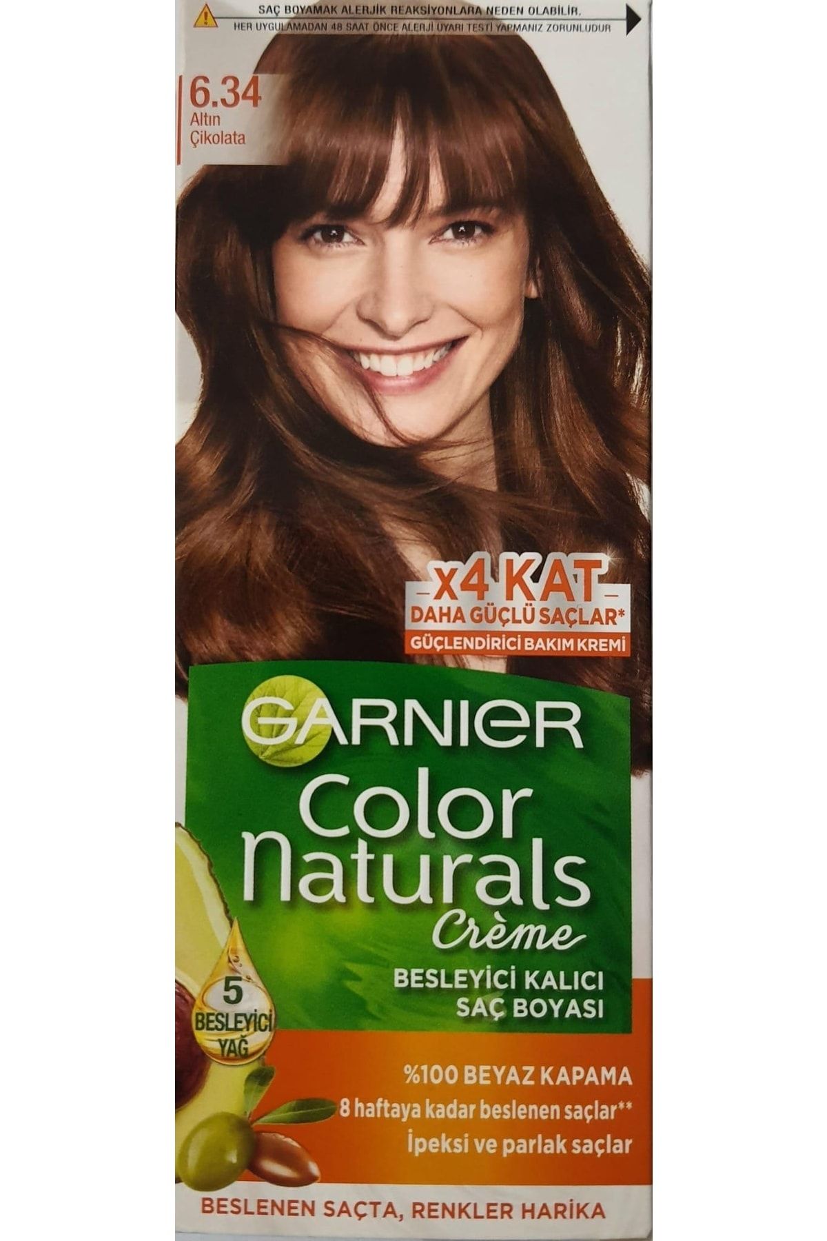Garnier Color Naturals Saç Boyası 6.34 Altın Çikolata.
