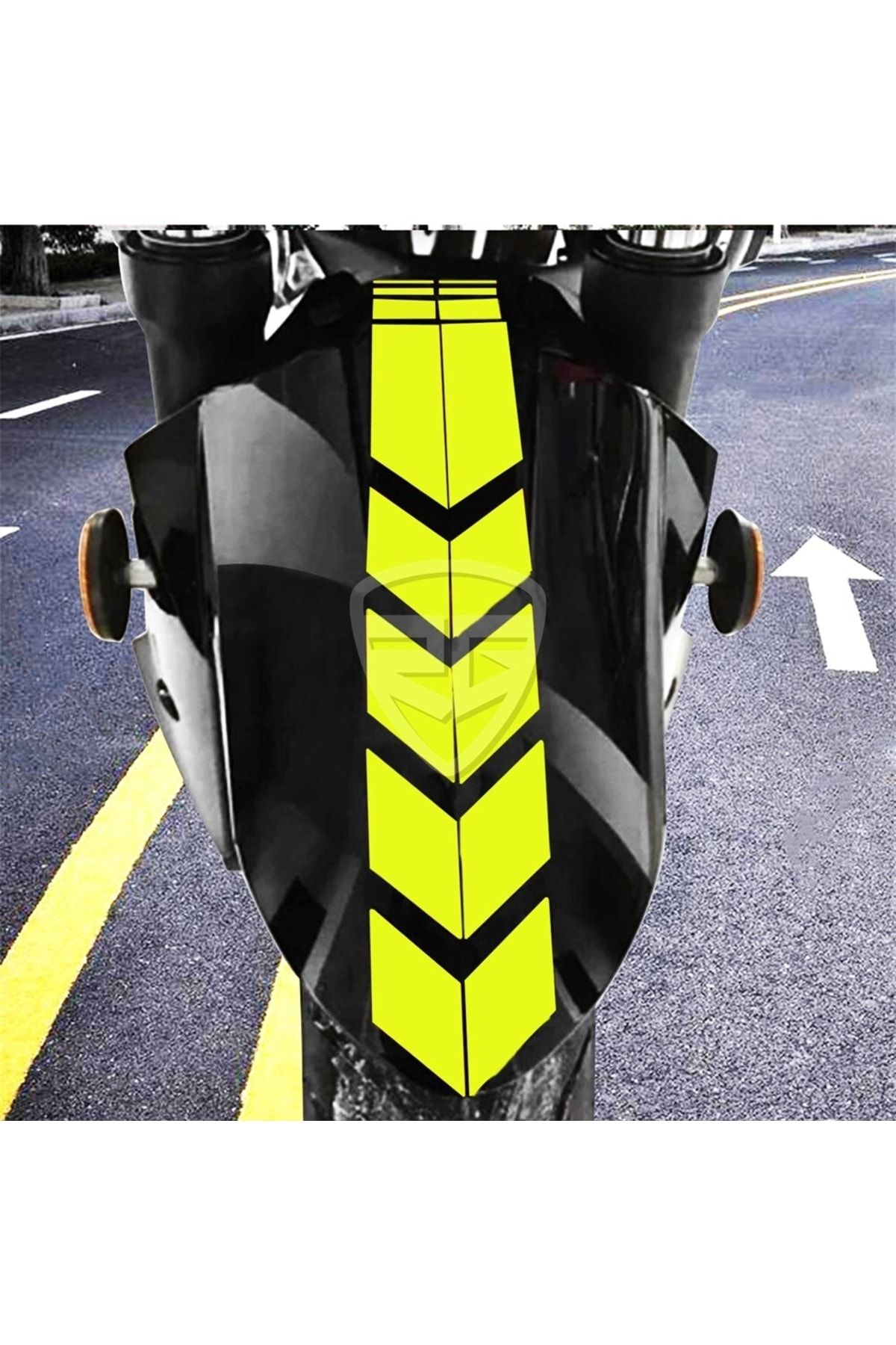 Redline Grafik Motosiklet Çamurluk Sticker Sarı