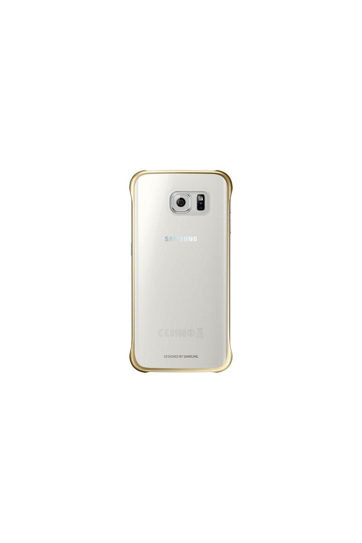 Samsung S6 Edge Koruma Kapağı Şeffaf Altın Ef-qg925bfegww