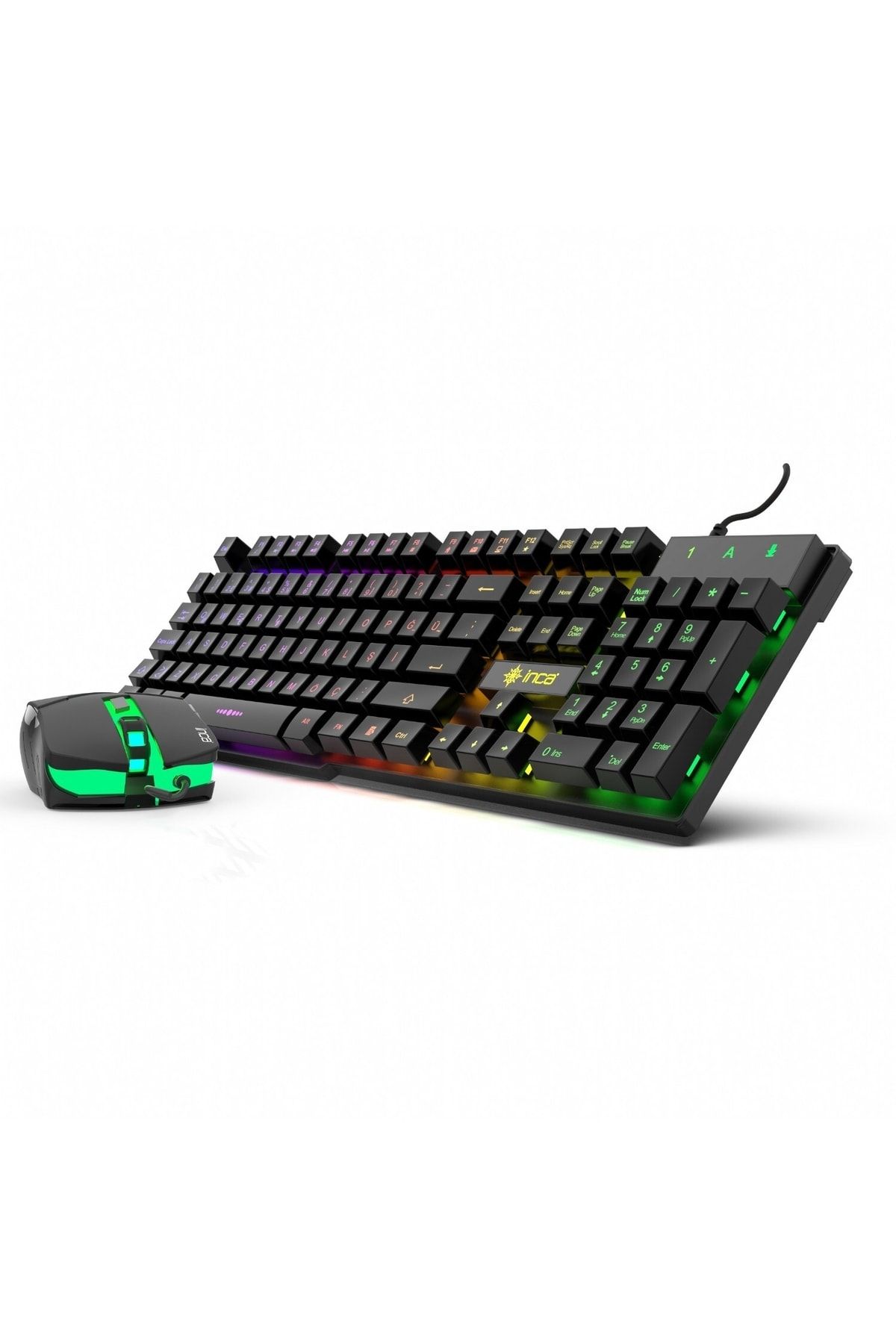 Inca Ikg-448 Gaming Klavye & Mouse Set Rainbow Effect Klavye