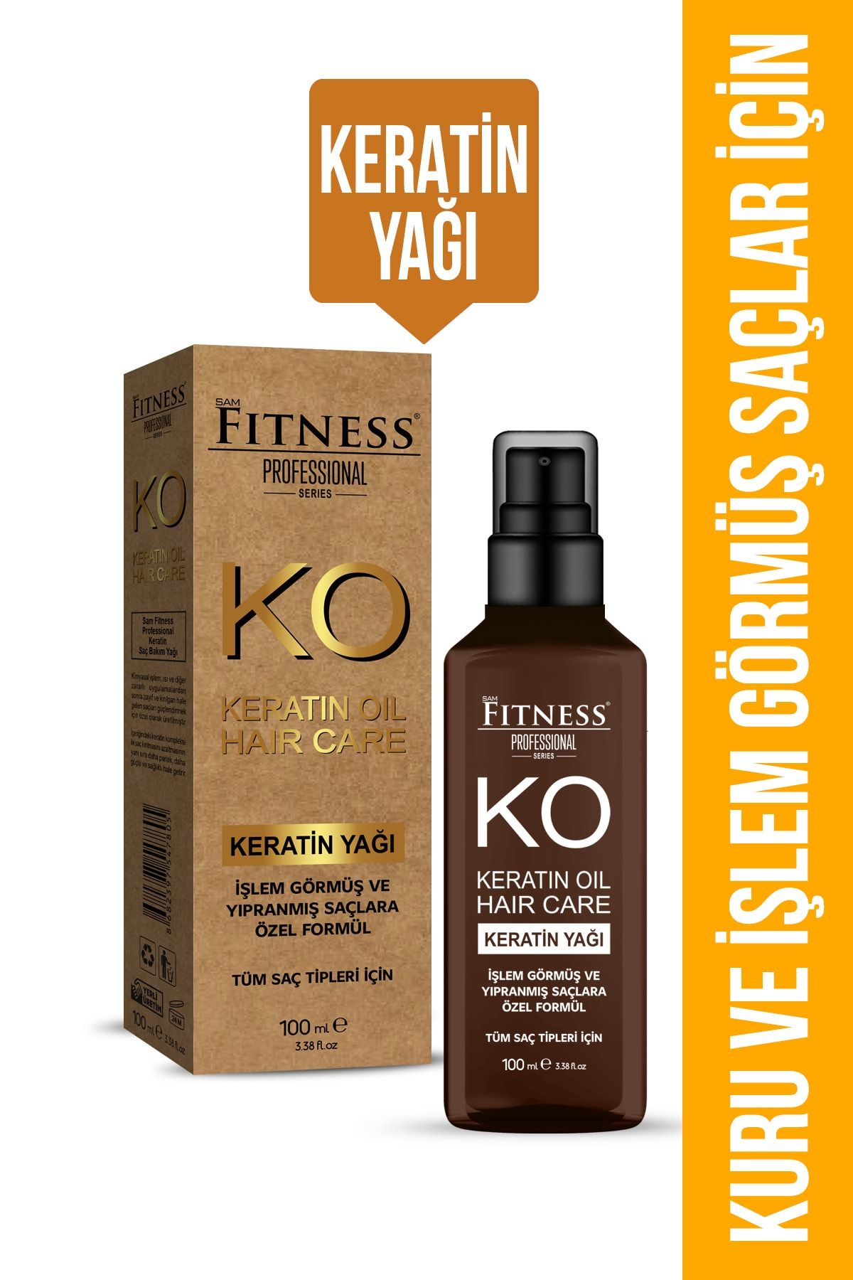 Fitness Professional Keratin Yağı 100 ml Aşırı Yıpranmış Ve Kuru Saçlara Özel Bakım Yağı