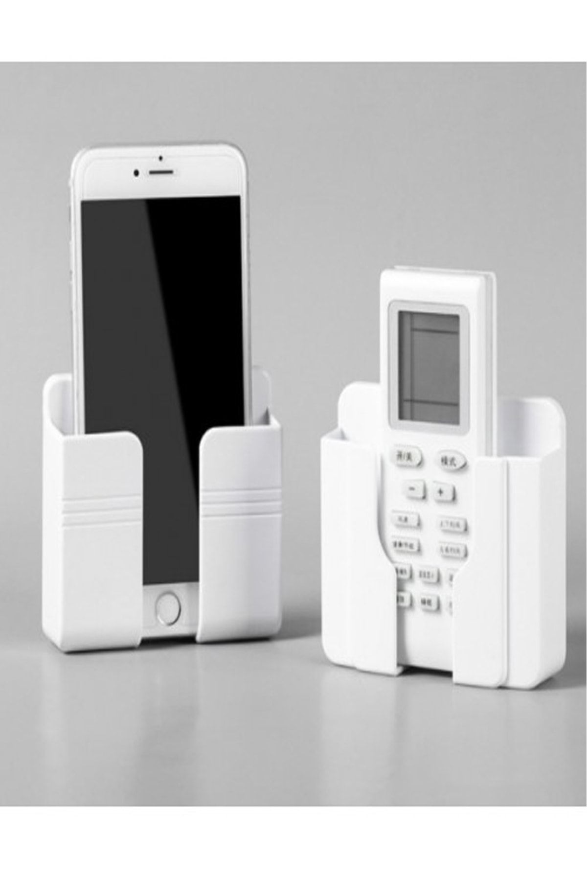 AYACO Duvara Monte Edilen Telefon ve Kumanda Standı Plastik Organizer