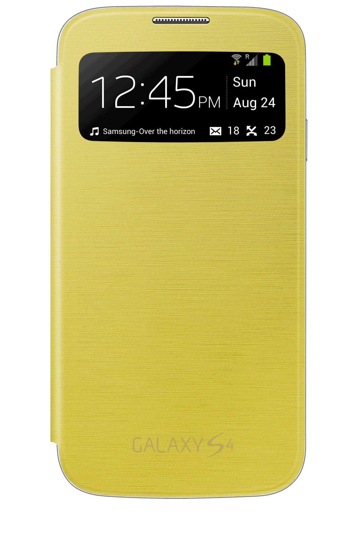 Samsung S4 I9500 S-view Kılıf Sarı Ef-cı950byegww