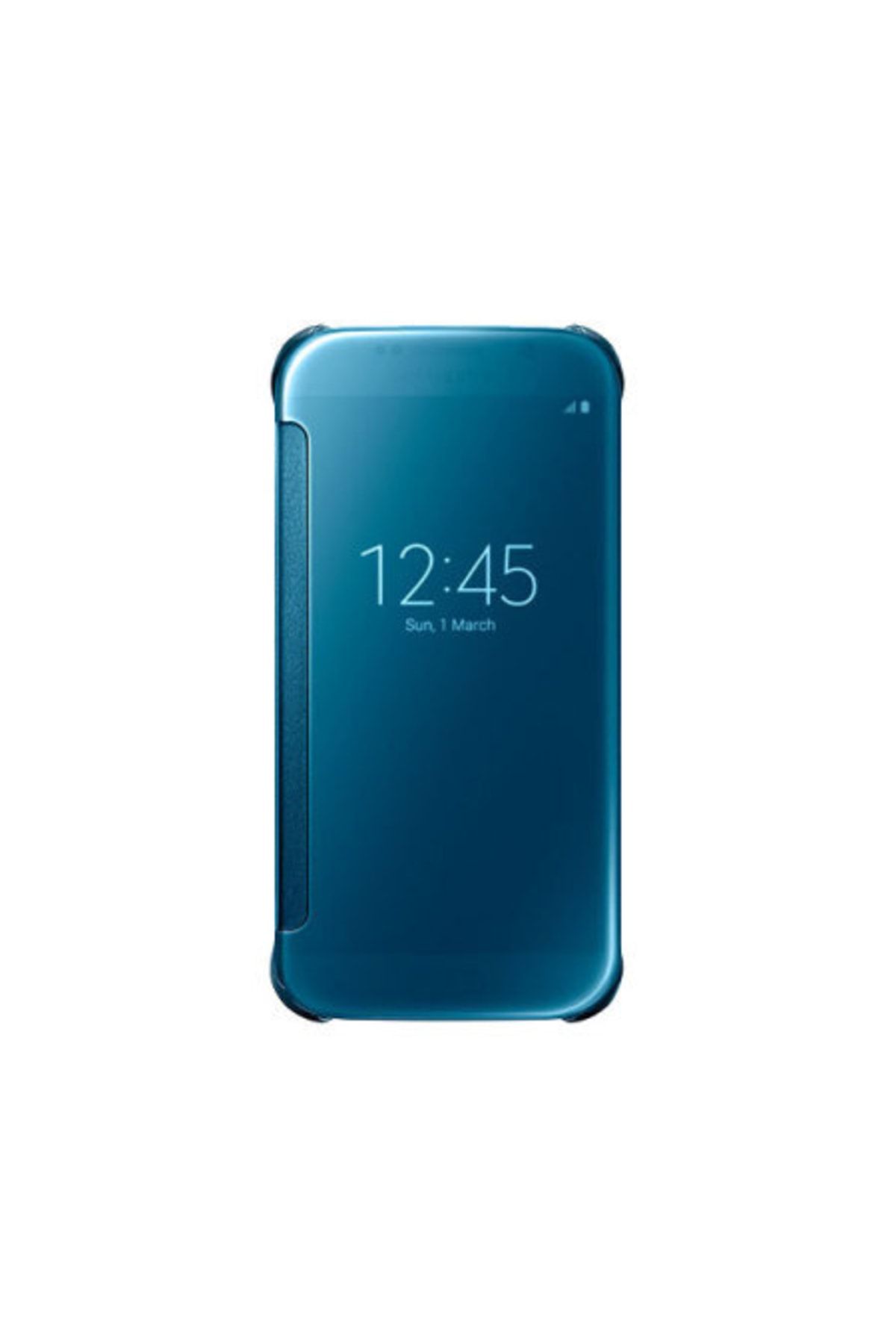 Samsung S6 Clear View Kılıf Mavi Ef-zg920blegww