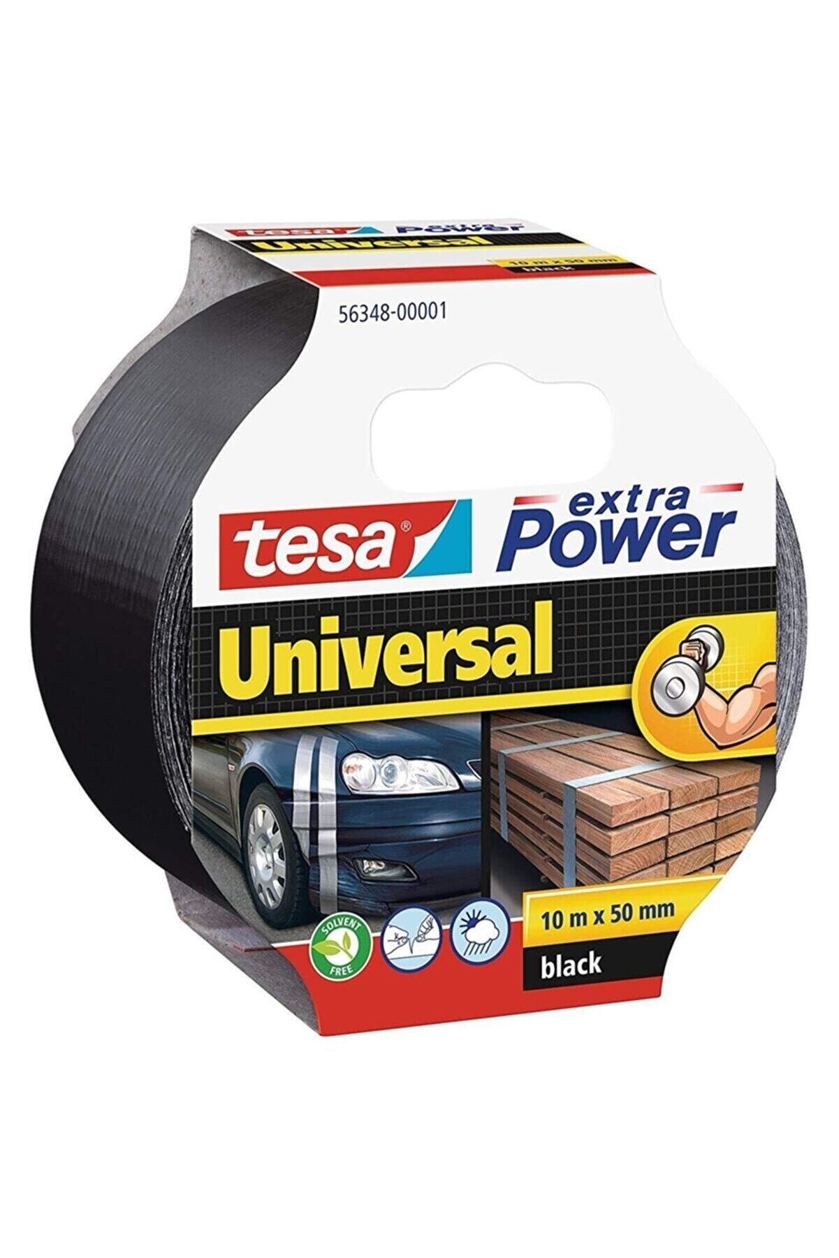 Tesa extra Power Universal Duct Bant, 10mx50mm, Siyah