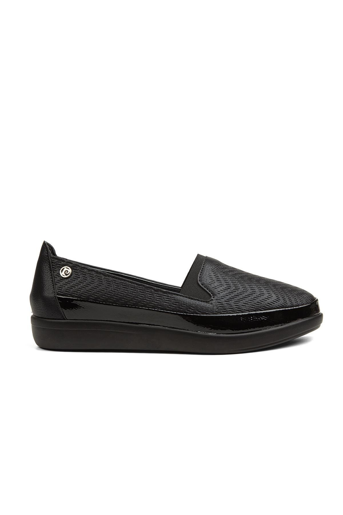 Pierre Cardin ® | Pc-52243-3441 Siyah Parlak - Kadın Günlük Ayakkabı