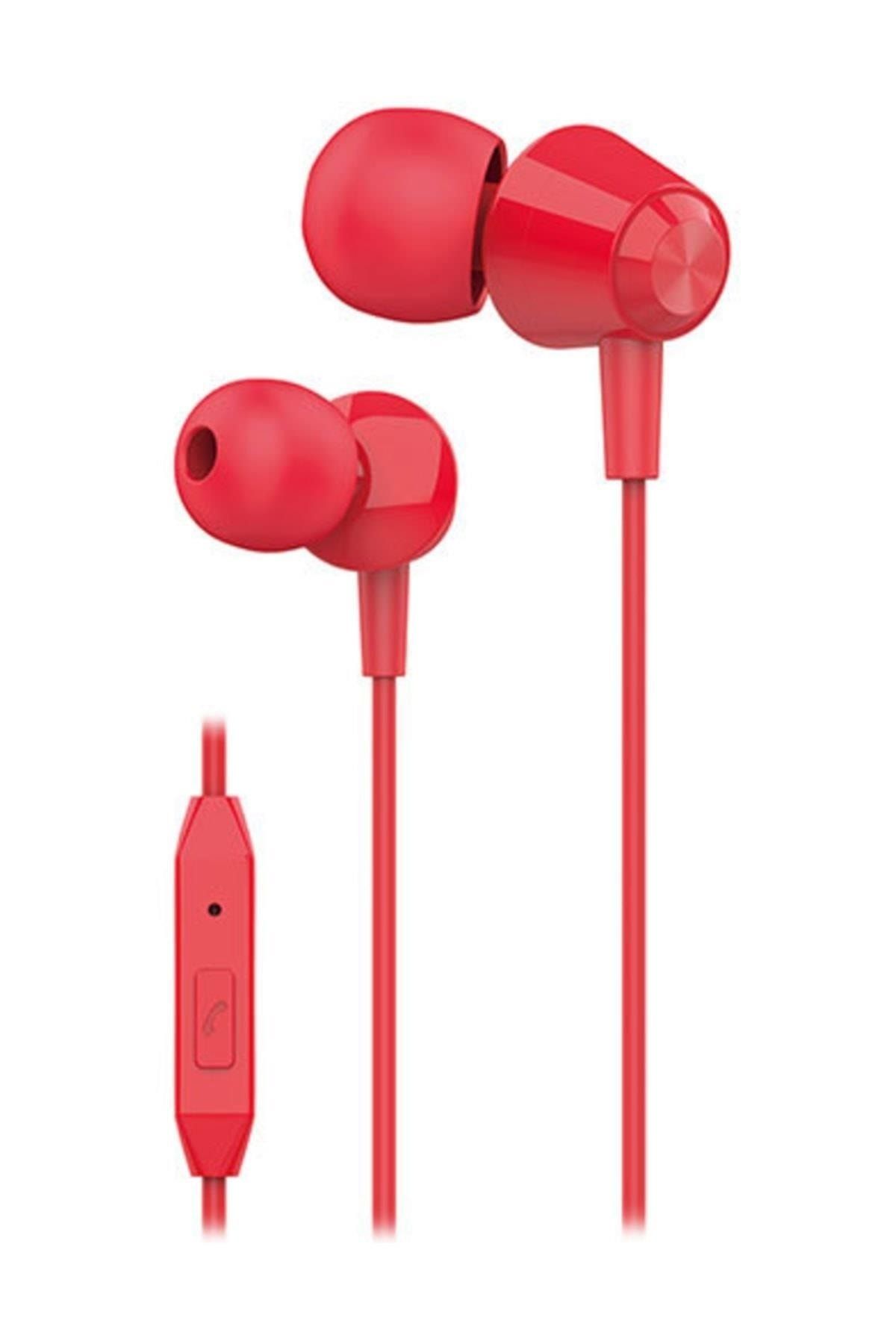 OEM S-link Mobil Telefon Uyumlu Kırmızı Kulak Içi Mikrofonlu Kulaklık