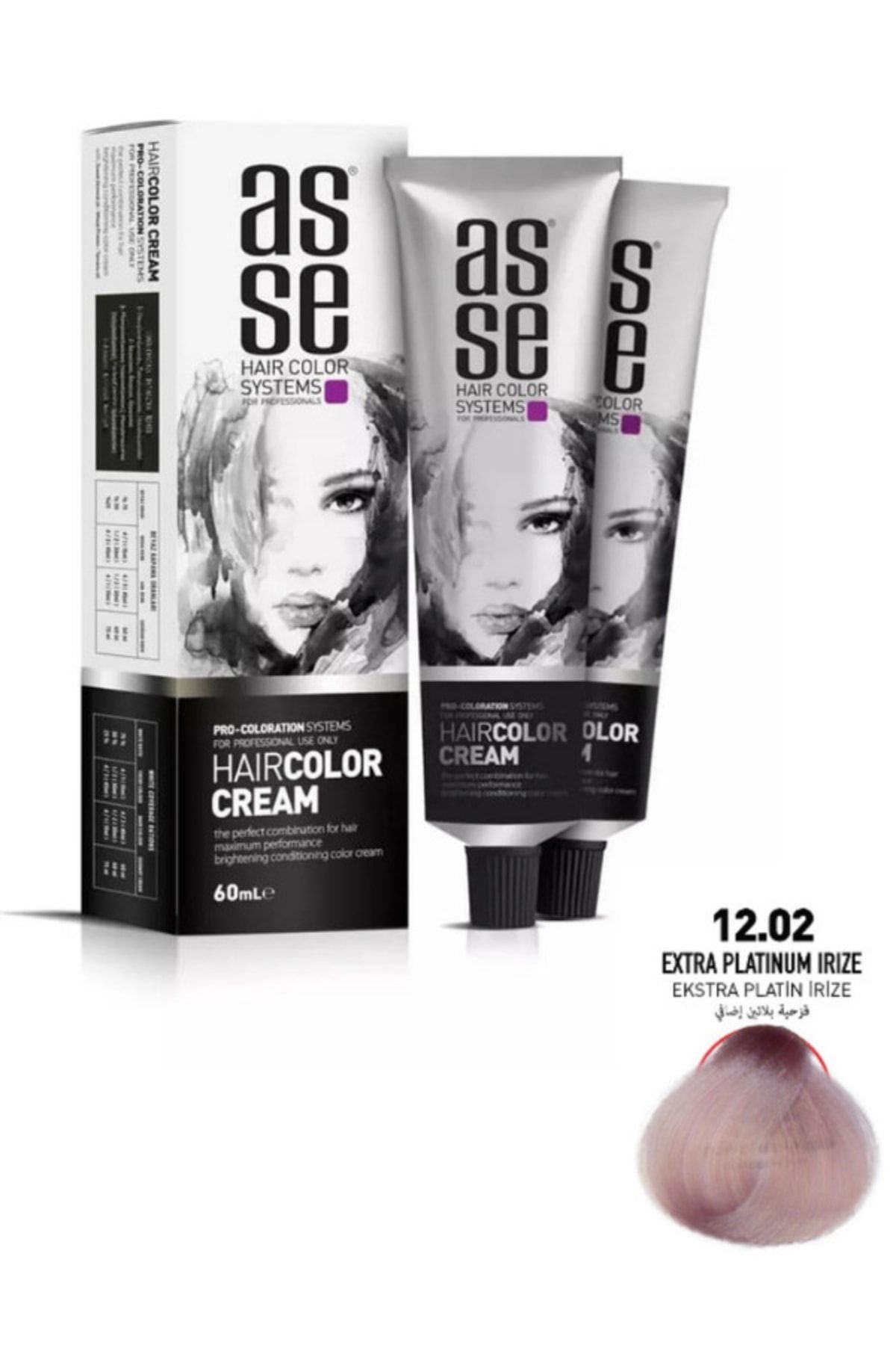 asse Hair Color Systems Saç Boyası 60 Ml. -12.02 Ekstra Platin Irize