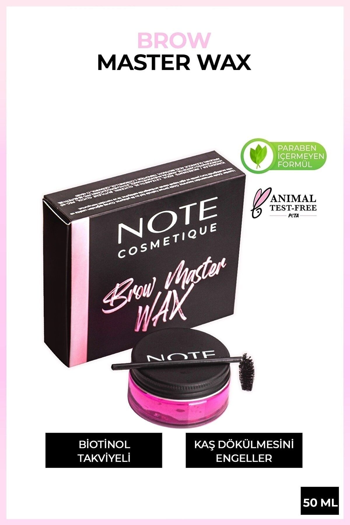 Note Cosmetics Brow Master Kaş Sabitleyici & Süper Şekillendirici Renksiz Wax,, Wax457