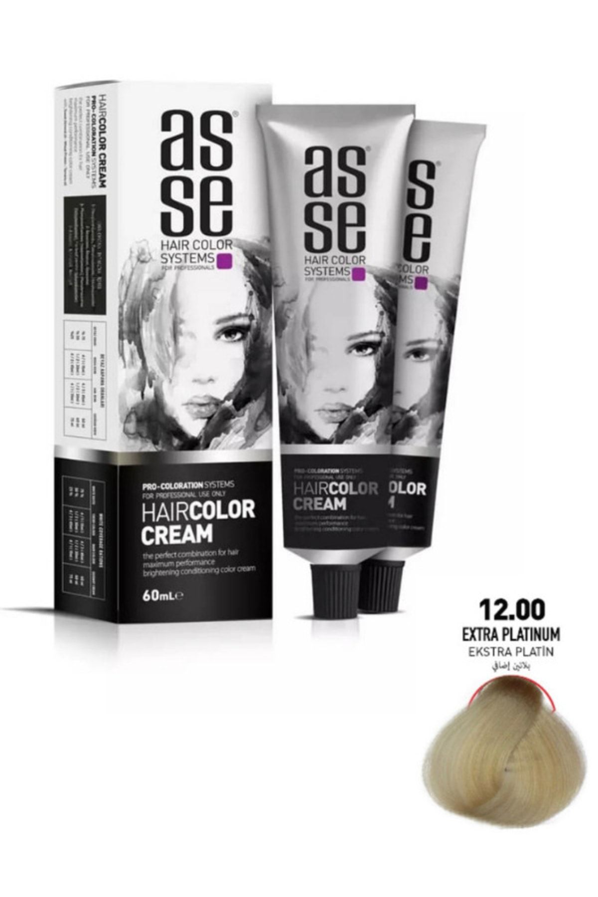 asse Hair Color Systems Saç Boyası 60 Ml. -12.00 Extra Platin