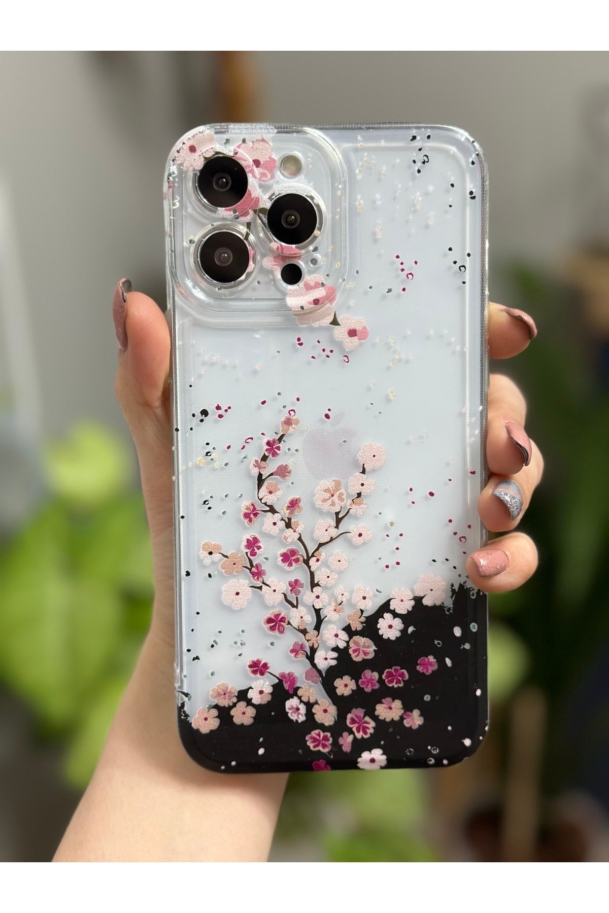 Go Aksesuar Iphone 14 Pro Sakura Baskı Tasarımlı Kılıf