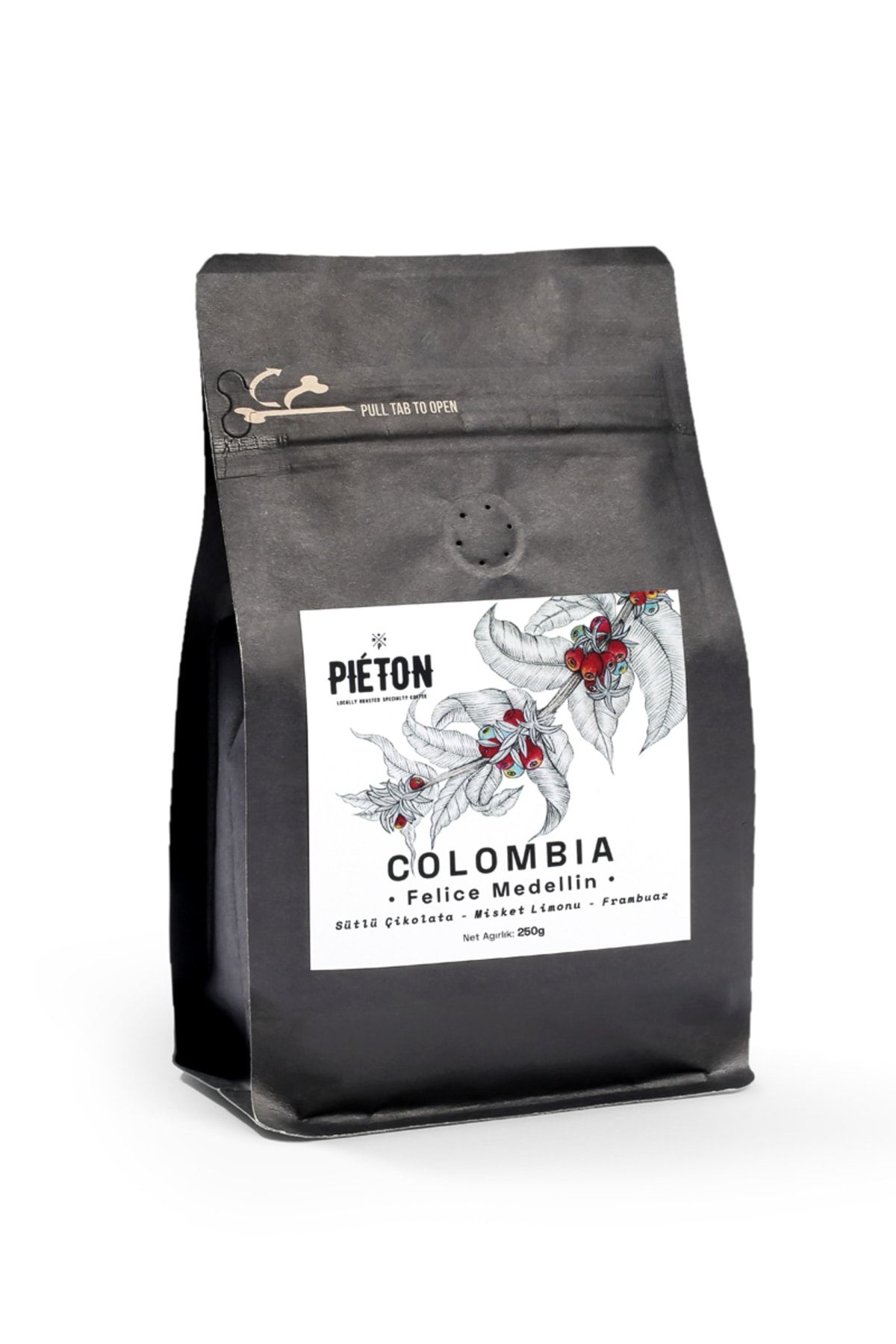 Pieton Coffee Filtre Çekirdek Kahve Orta Kavrulmuş 250 gr