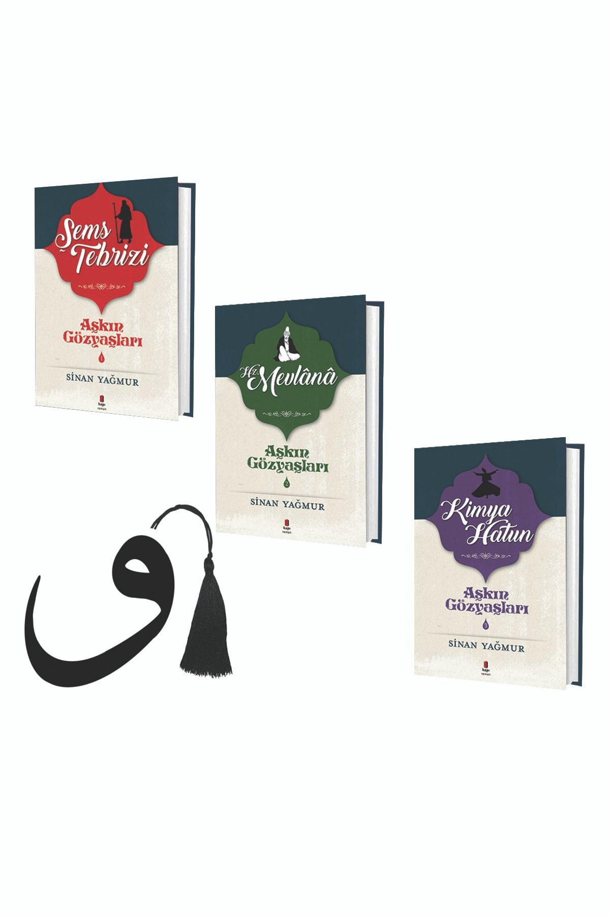 Kapı Yayınları Sinan Yağmur - Aşkın Gözyaşları 1 -2 -3 - 3 Kitap Set- Yırtılmaz Vav Ayraç Hediye
