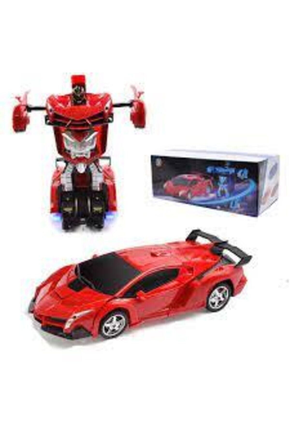 BY A.D.M Araba Robota Dönüşen Ferrari Uzaktan Kumandalı ( Şarjlı ) Transformers Sesli 2 In 1 Rc Araba 1.18