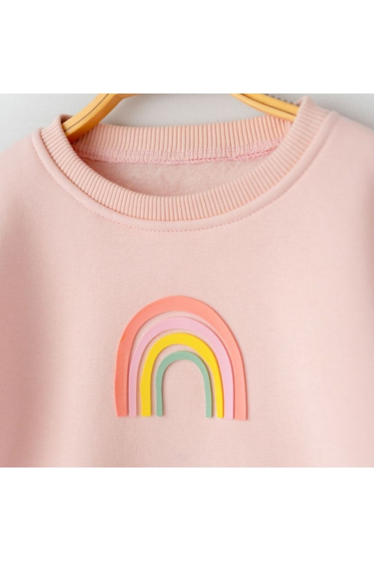 Mama Yoyo Baby Kids Rainbow / Gökkuşağı 3d Baskılı Sweatshirt Şardonlu