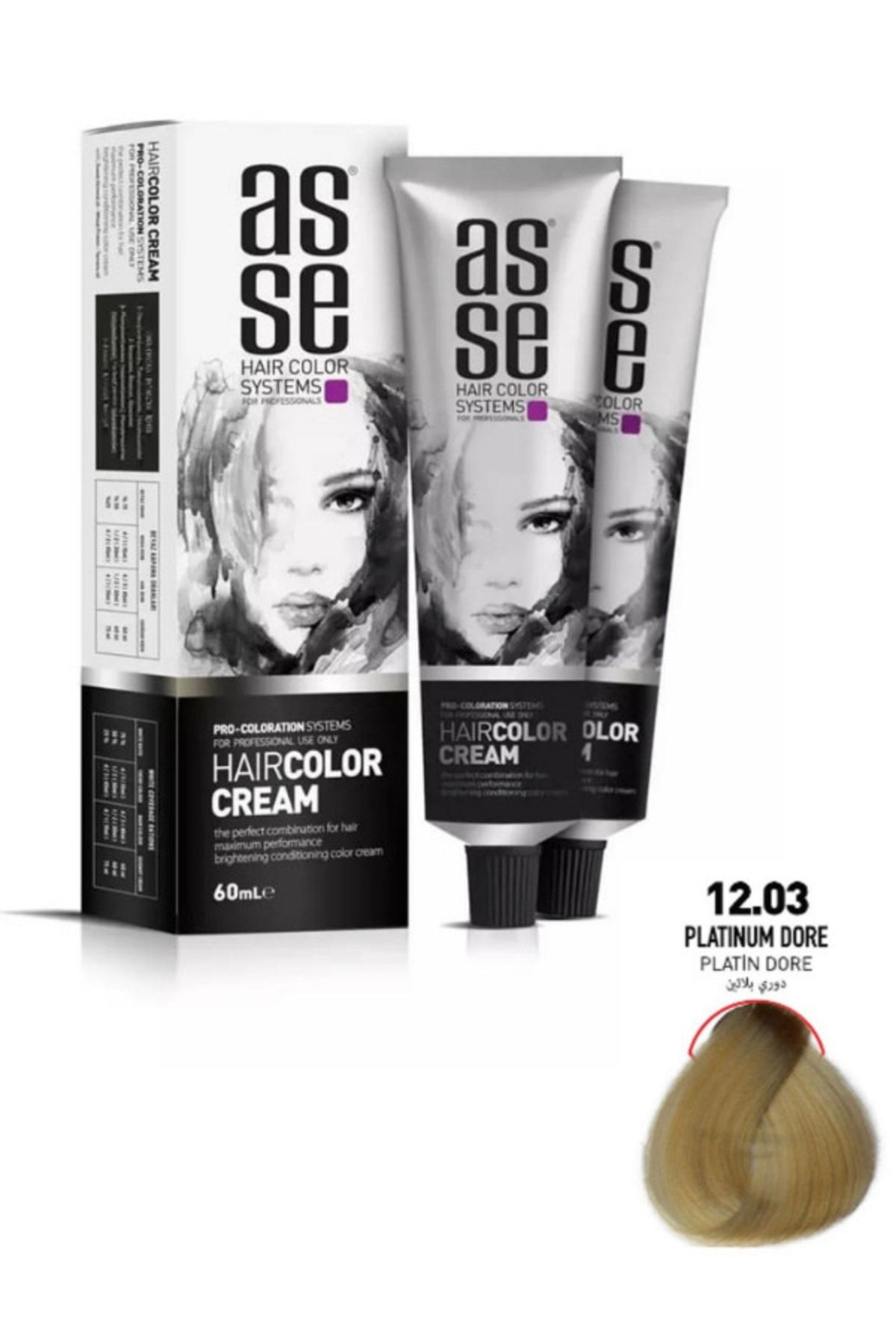 asse Hair Color Systems Saç Boyası 60 Ml. -12.03 Platin Dore