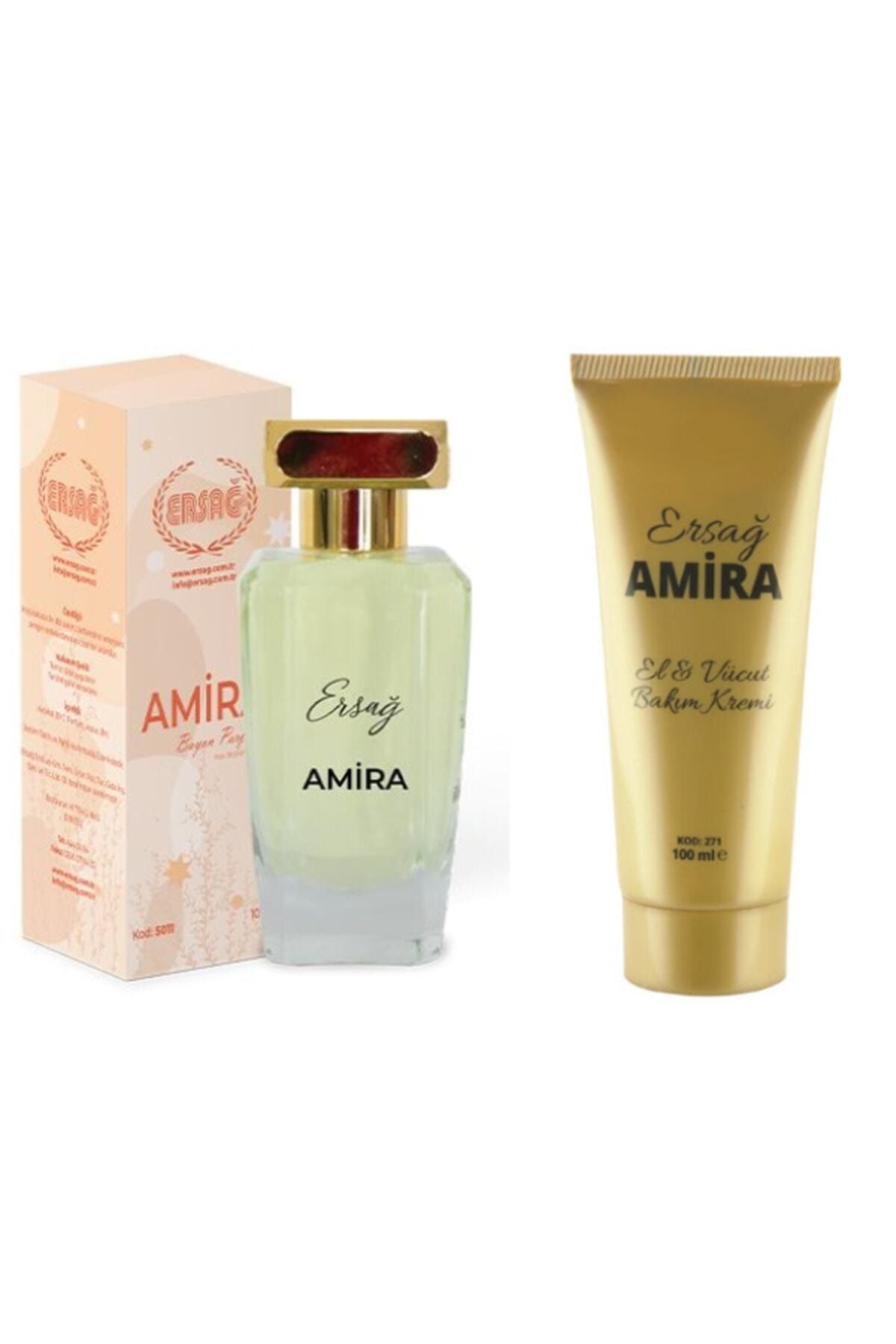 Ersağ Amira Edp Kadın Parfümü 100 Cc. & Amira El - Vücut Bakım Kremi 100 Ml