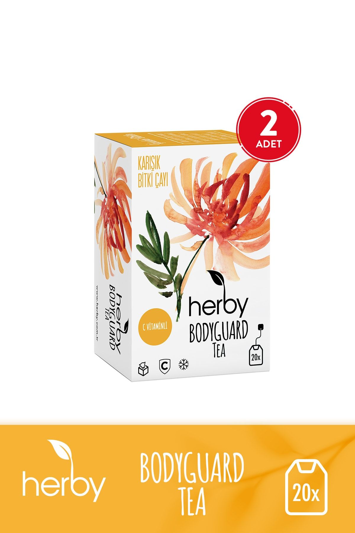 Herby Bodyguard Tea Bağışıklığa Destek C Vitaminli Bitki Çayı 2'li Paket