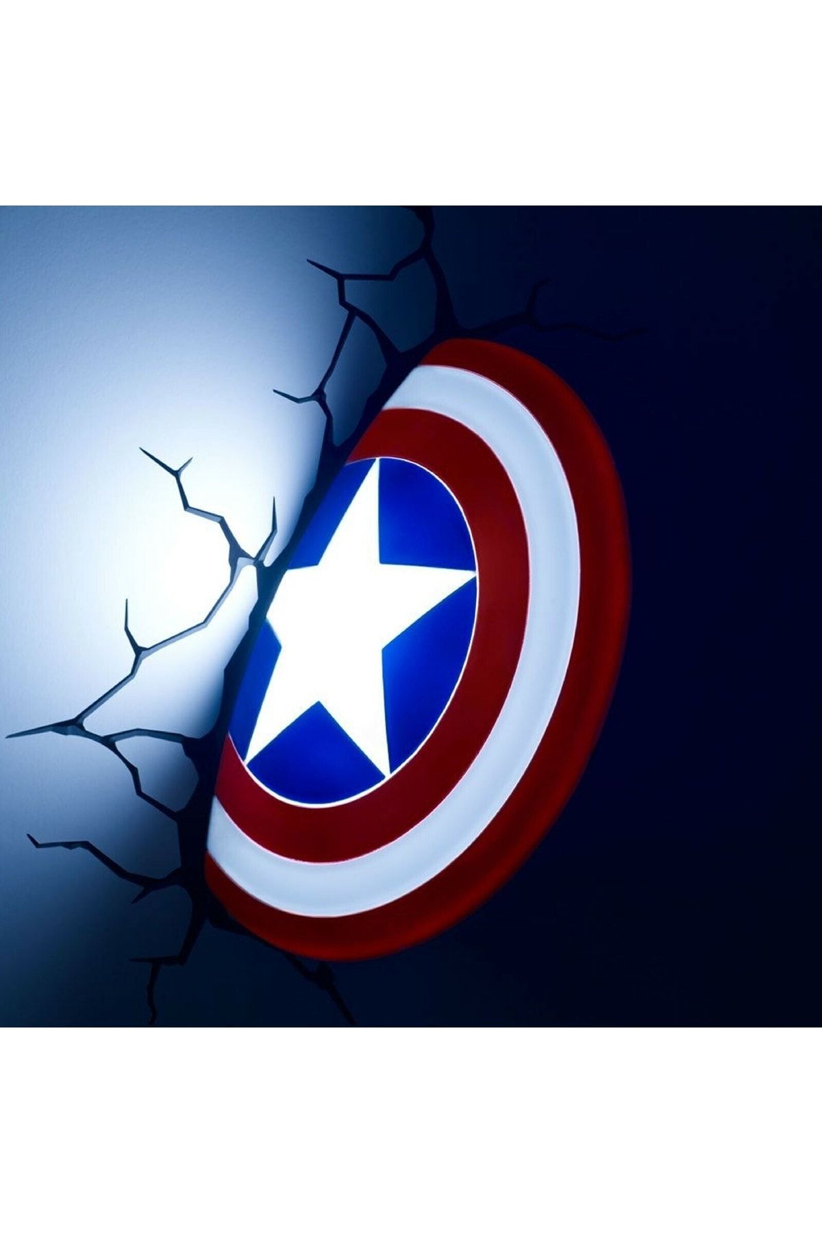 MARVEL Captain America Shield 3d Duvar Lambası