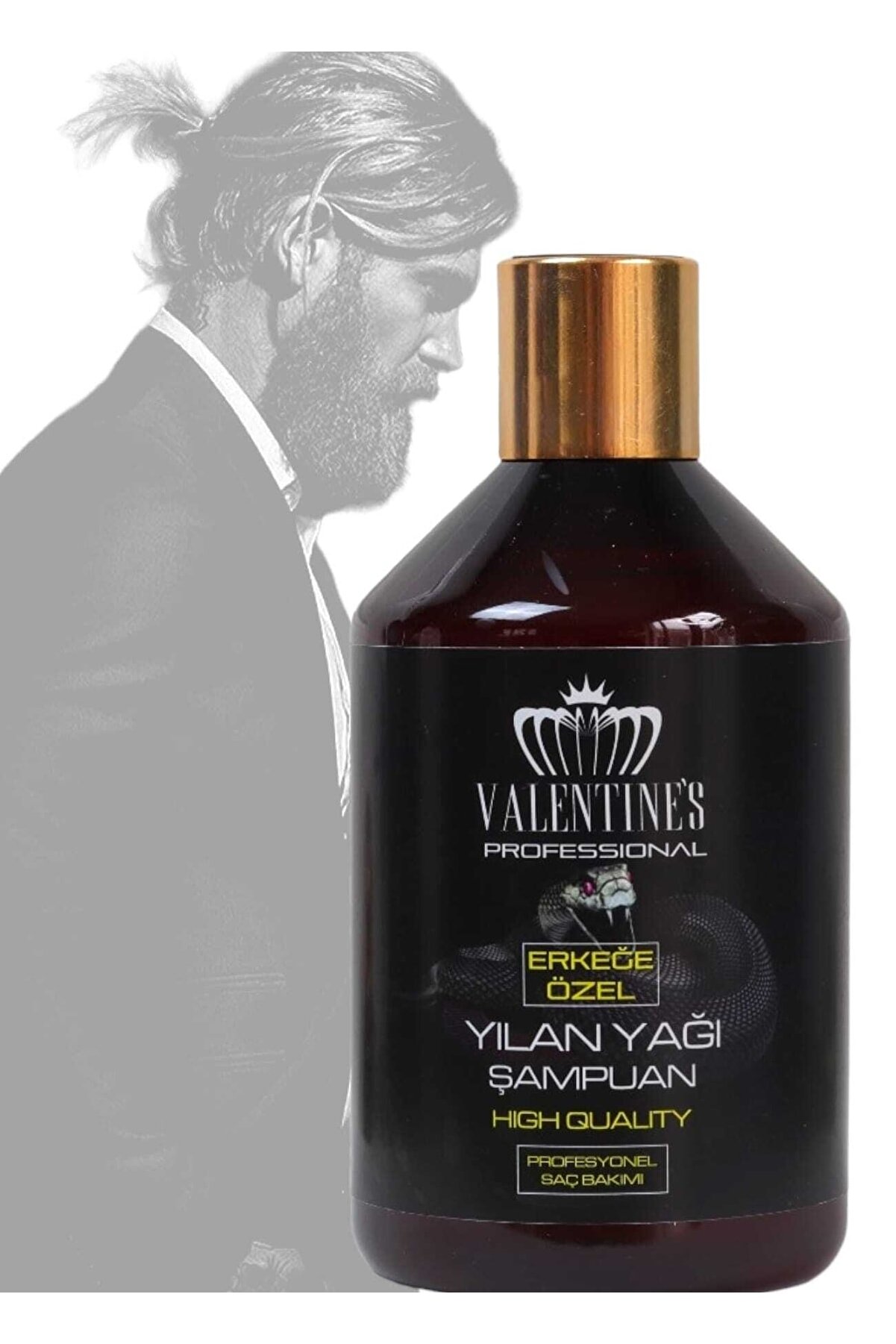 VALENTINES PROFESSIONAL Erkeğe Özel 19 Doğal Yağ Özü İçeren Yılan Yağı Mucize Bakım Şampuanı