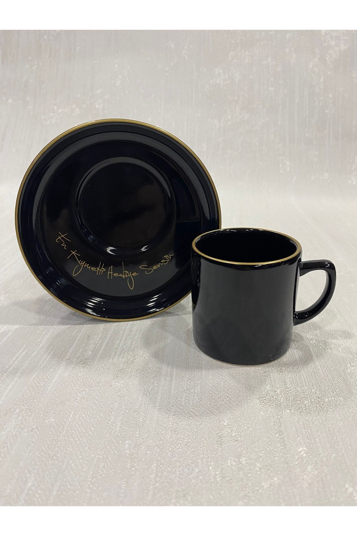Keramika 2kişilik Kahve Fincanı En Kıymetli Hediye Sensin