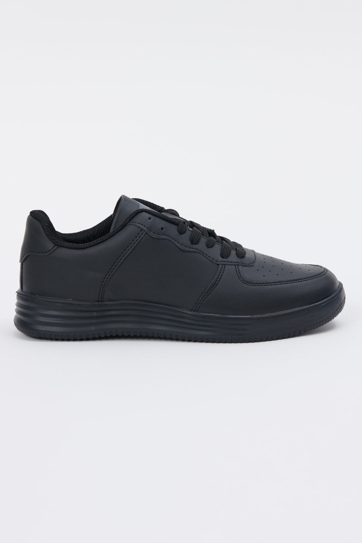 AC&Co / Altınyıldız Classics Erkek Siyah Bağcıklı Rahat Taban Günlük Sneaker Ayakkabı