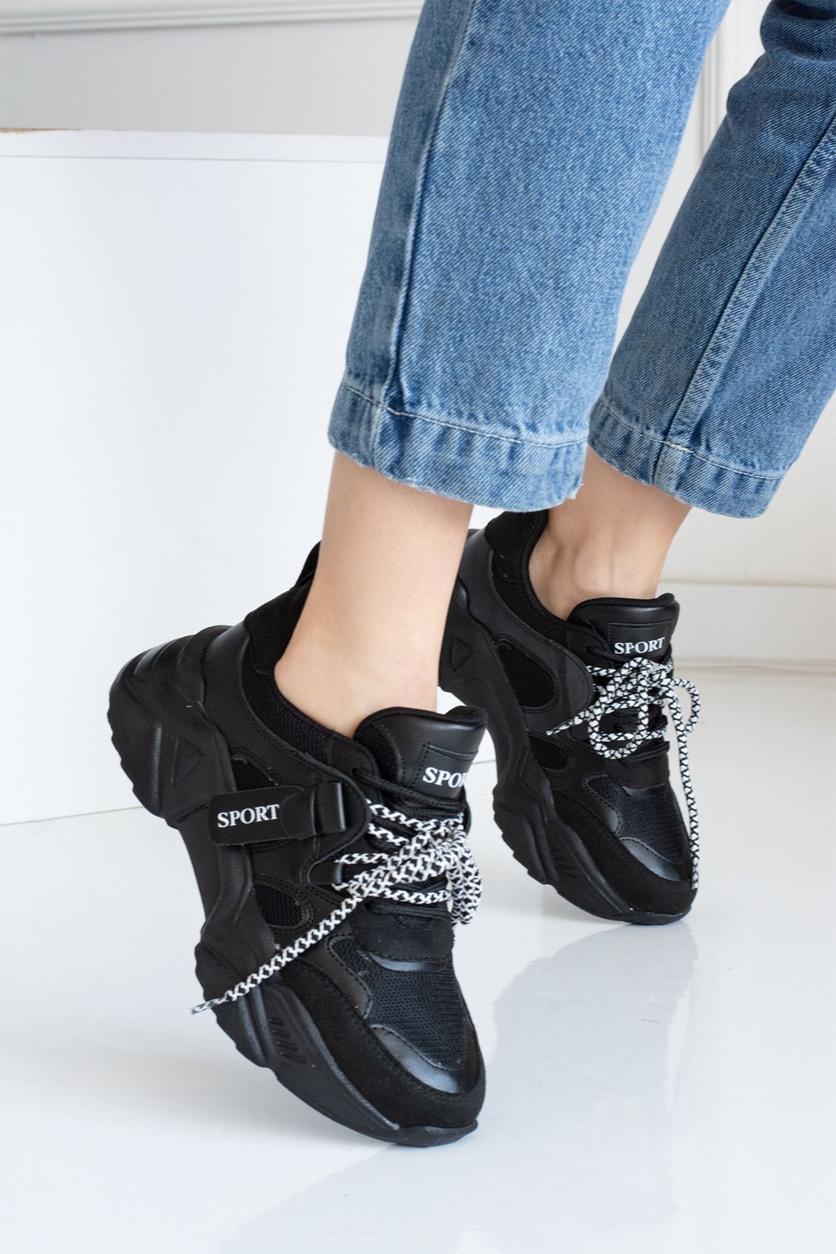 İnan Ayakkabı Kadın Siyah Sneakers
