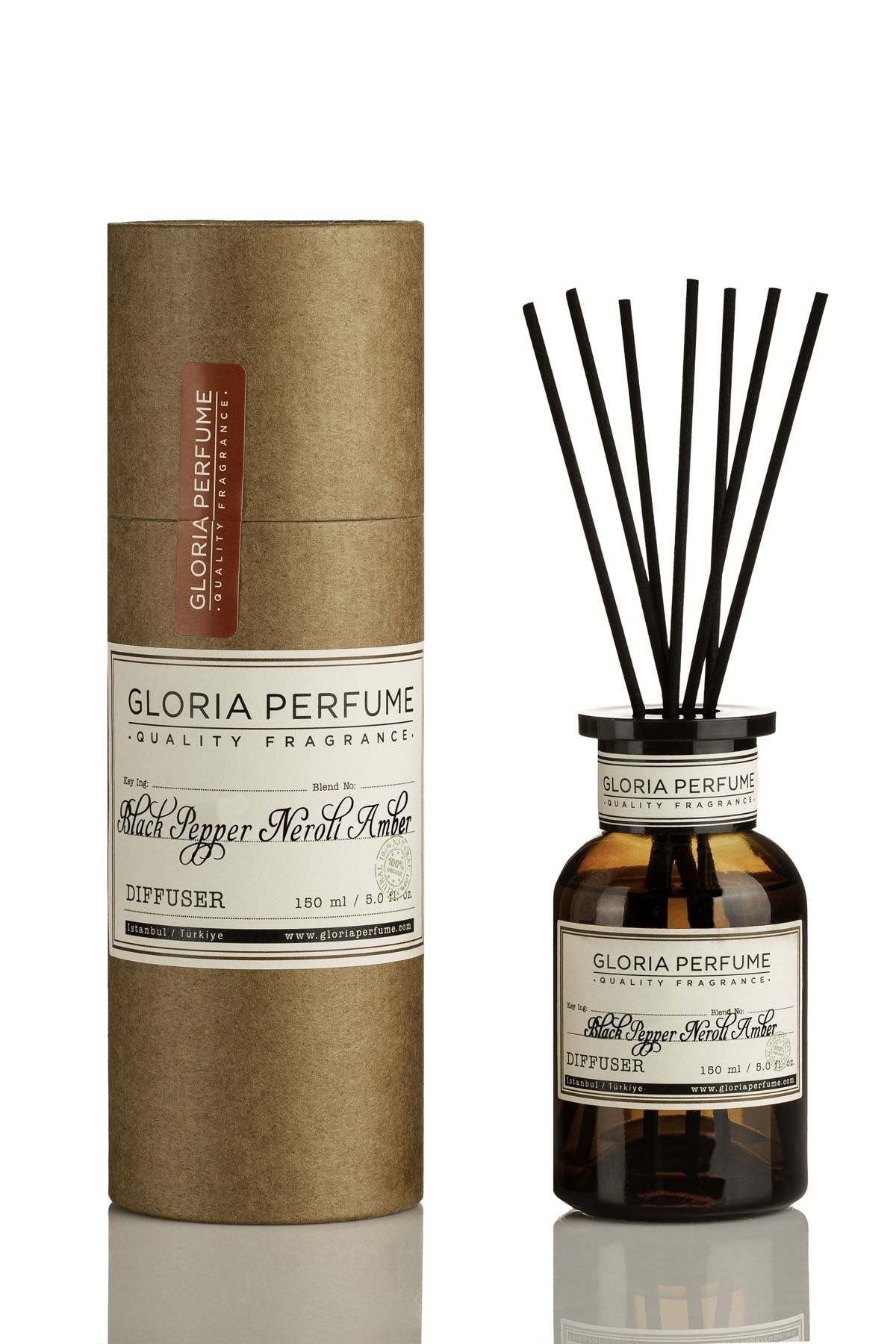 Gloria Perfume Black Pepper Neroli Amber Bambu Çubuklu Oda Kokusu 150 Ml