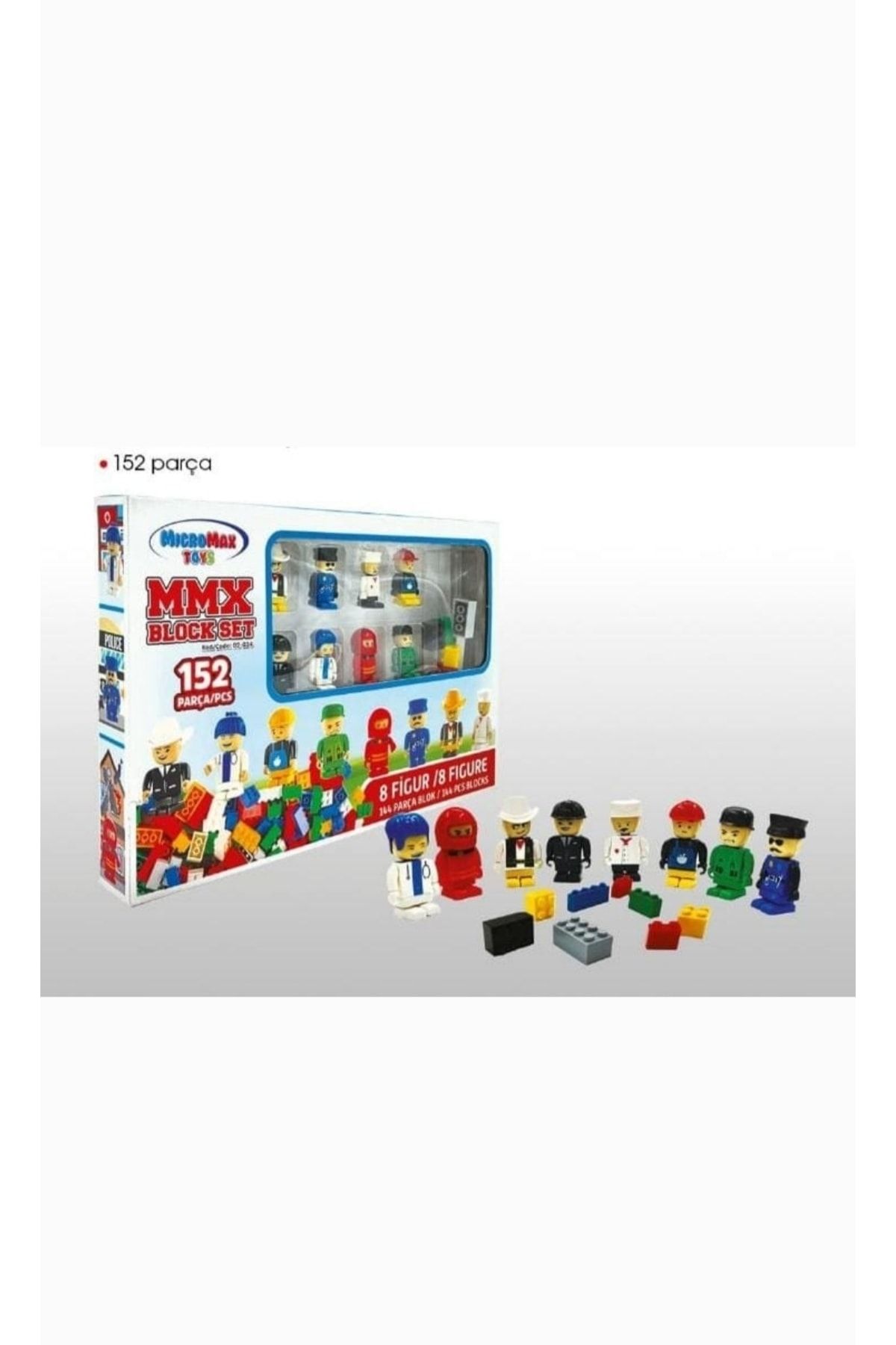 Lego Tasarım Lego Figürlü Blok Set Sekiz Figürlü Lego 152 Parca Mmx Blok Set.