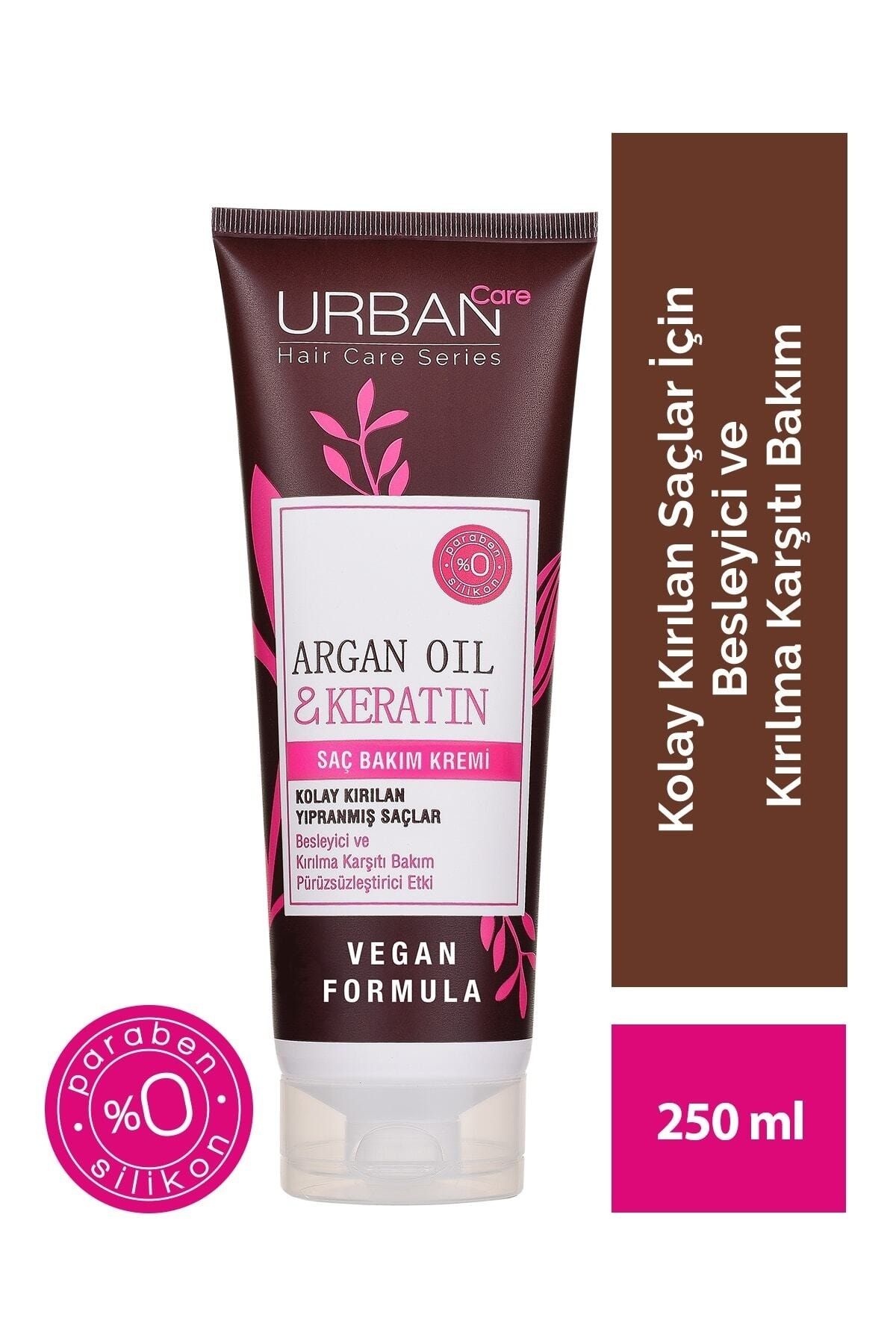 Urban Care Argan Yağı&keratin Kolay Kırılan Yıpranmış Saçlara Özel Saç Bakım Kremi-vegan Formül-250ml