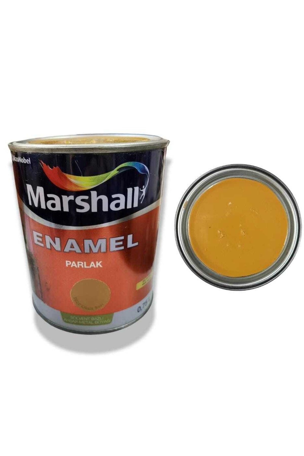 Marshall 0,75 Lt. (1 Kg) Oksit Sarı Enamel Parlak Metal Ahşap Boyası (sentetik Boya)