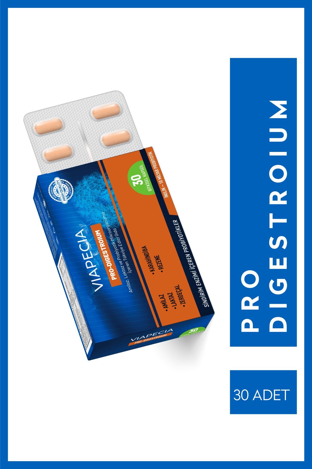Viapecia Vıapecıa Pro-dıgestroium Kabızlık Şişkinlik Hazımsızlık Mide Ağrısı Rezene Karahindiba 30 Tablet