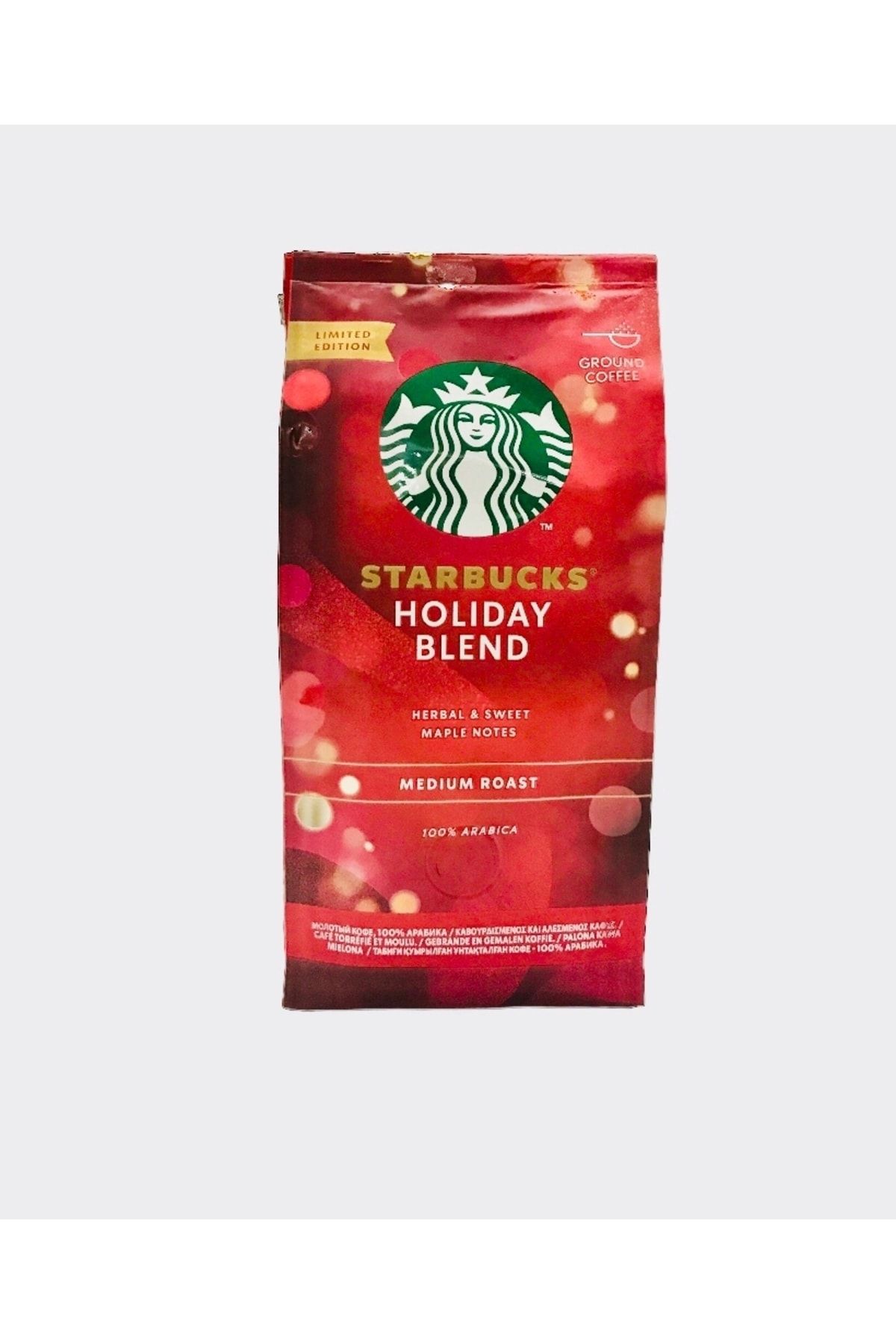 Starbucks Holiday Blend Limited Edition Öğütülmüş Filtre Kahve 190gr Hava Almayan Özel Ambalaj