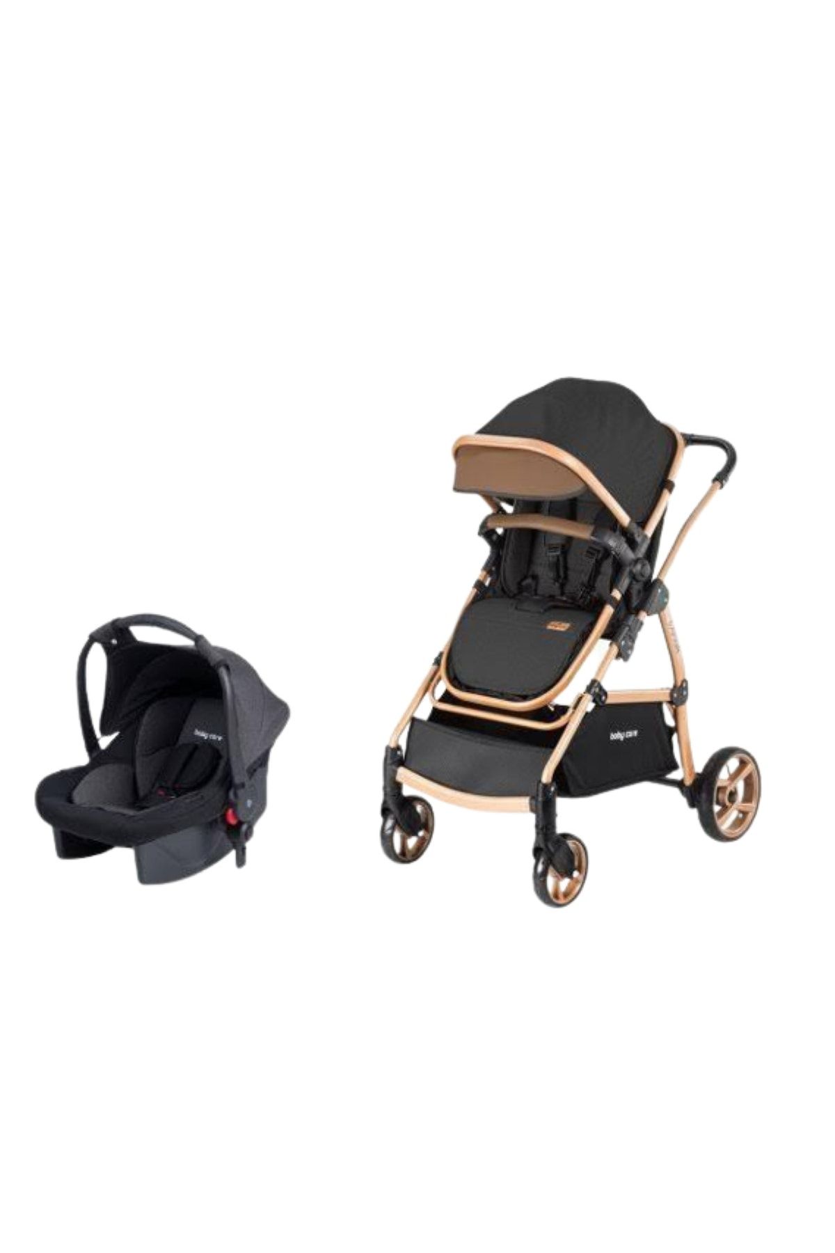Baby Care Safari Trio Travel Sistem Bebek Arabası Puset ( Gold/siyah)
