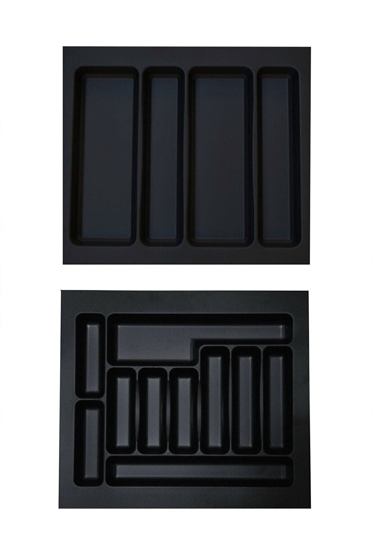 GörSeç 2li Set 55x49 Düzenleyici Raf 55*49 Siyah Kepçelik , Kaşıklık (48X40 A KESİLEBİLİR) Organizer Çeyiz