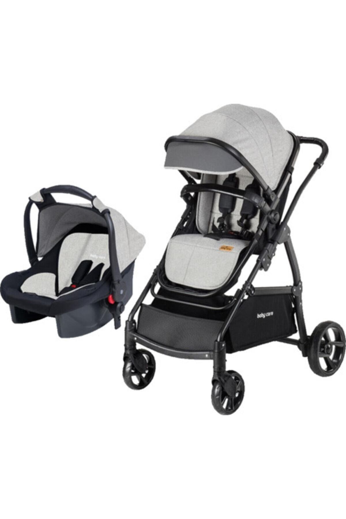 Baby Care Safari Gri Trio Travel Sistem Bebek Arabası Puset
