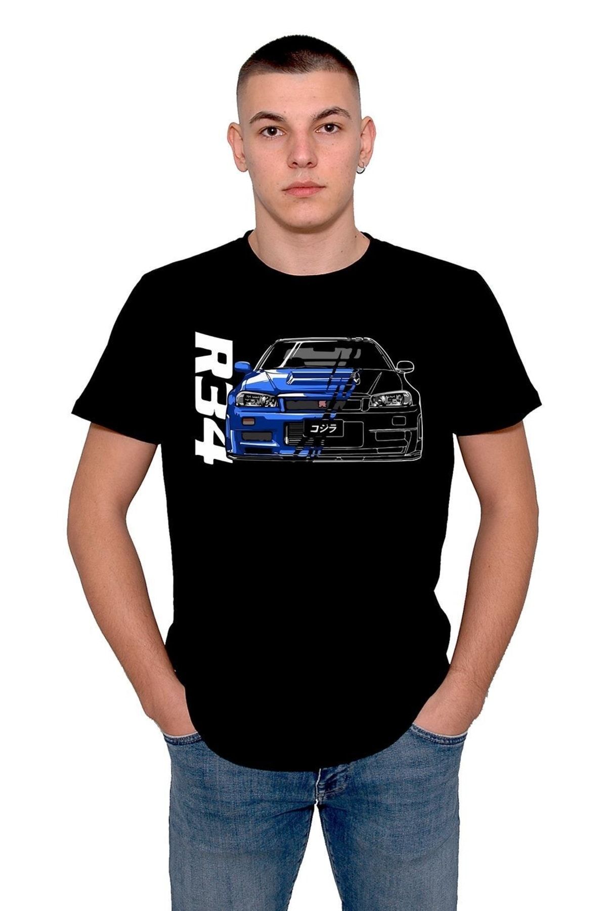baskwear Nissan Gtr Skyline R34 Tişört Unisex T-shirt